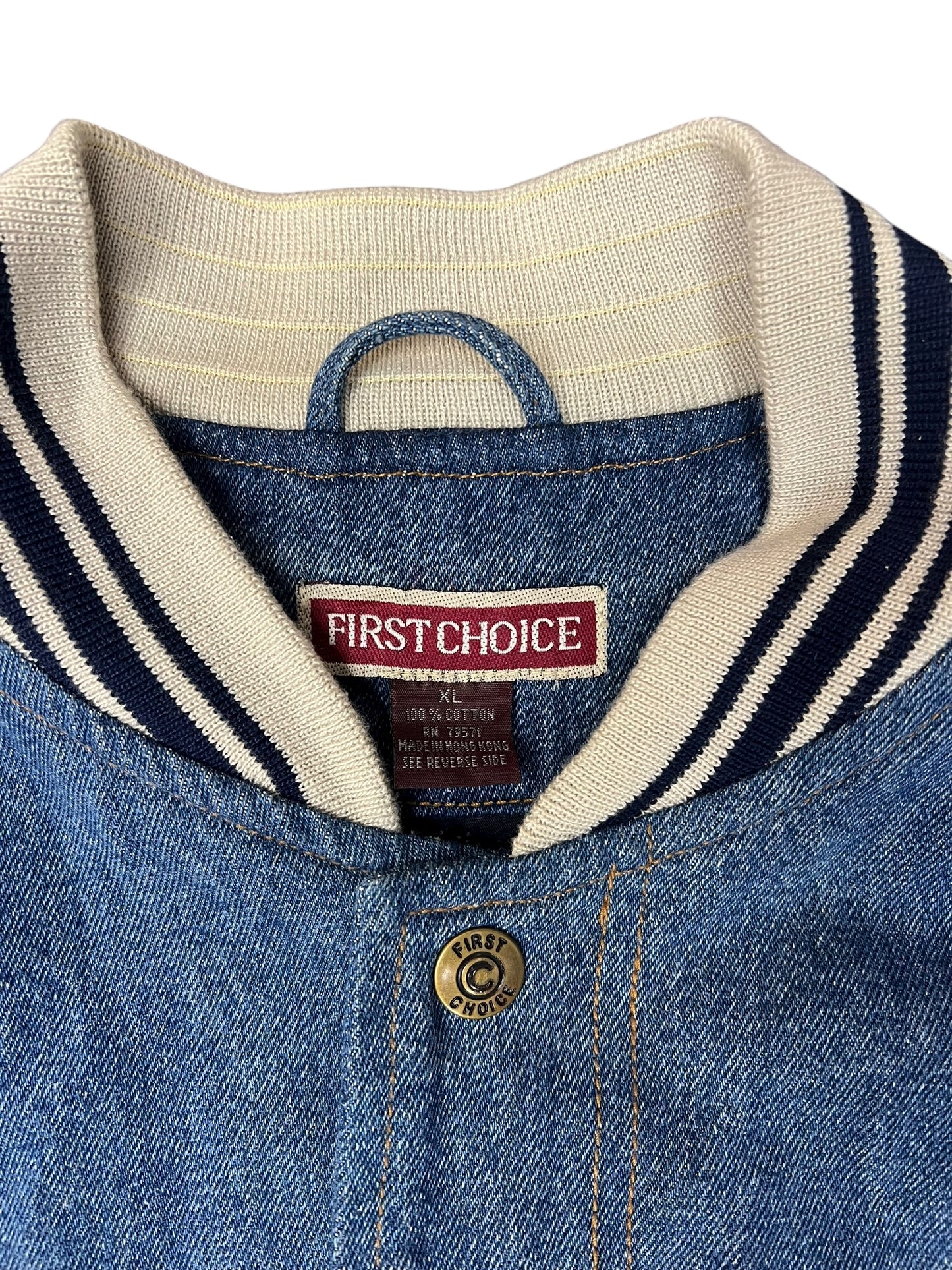 Vintage Elvis Presley Denim Letterman Jacket Size XL
