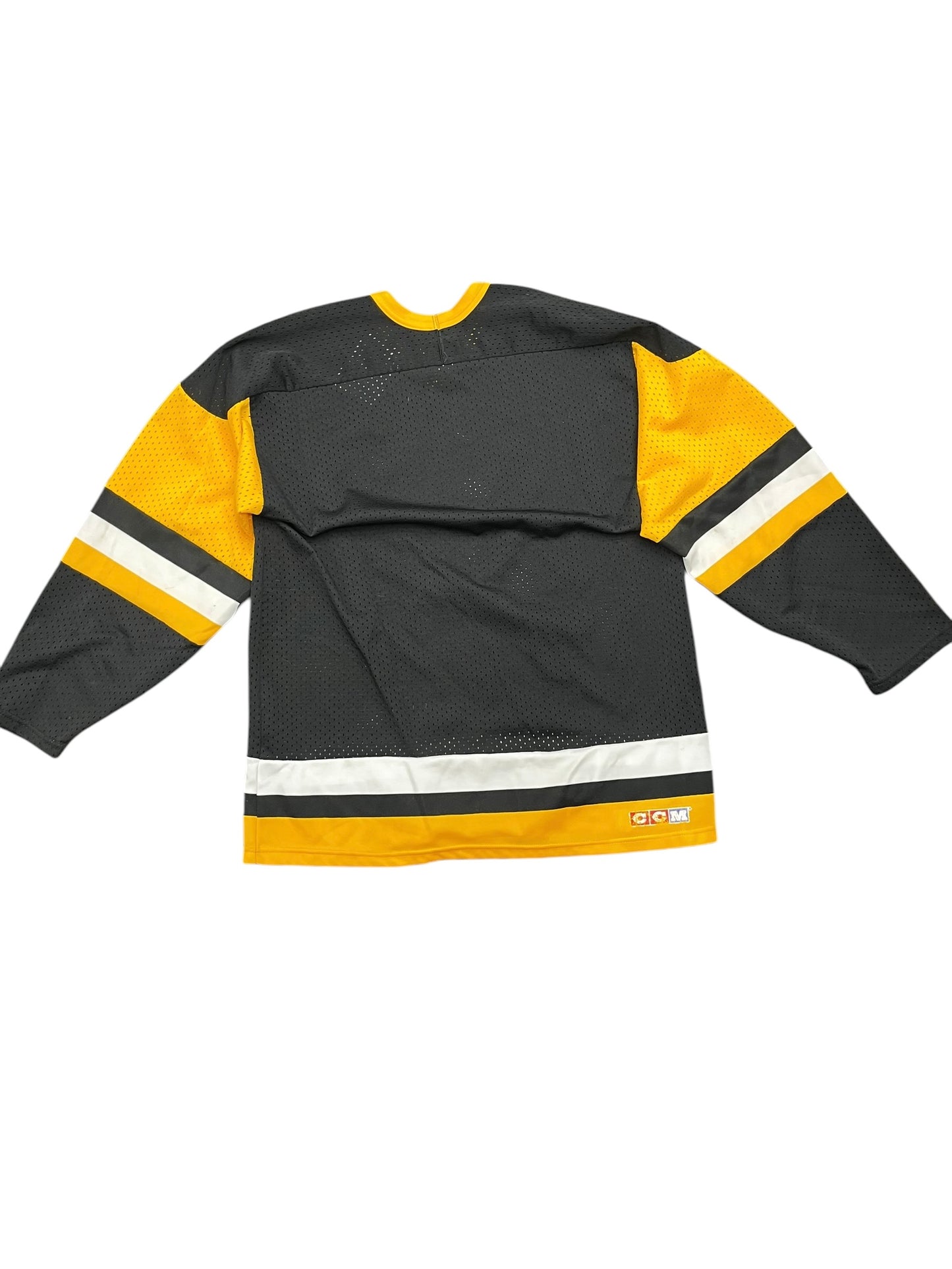 Vintage 90s CCM NHL Pittsburgh Penguins Embroidered/Patched Hockey Jersey Size L