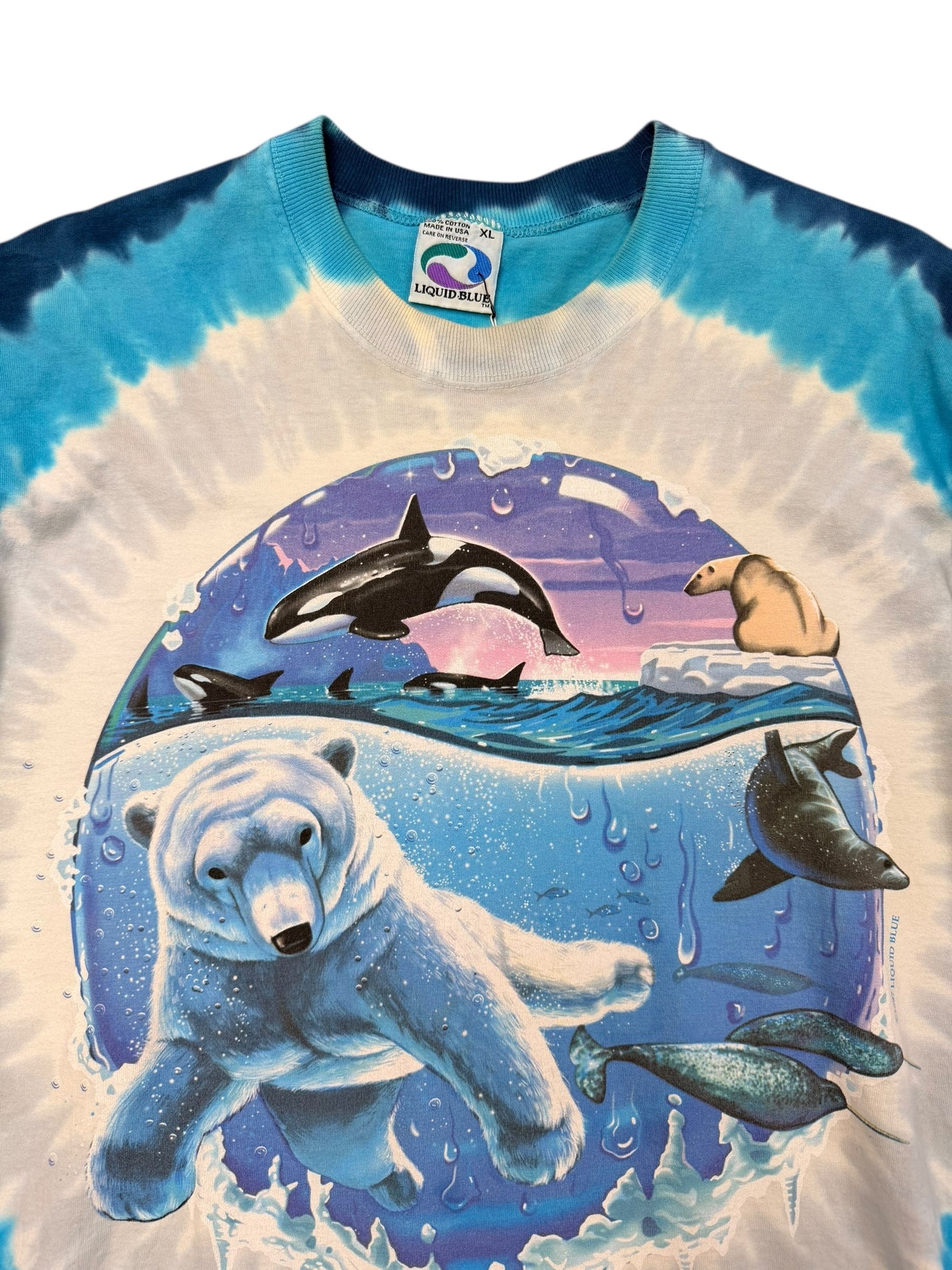 Vintage Liquid Blue Arctic Tee Size XL