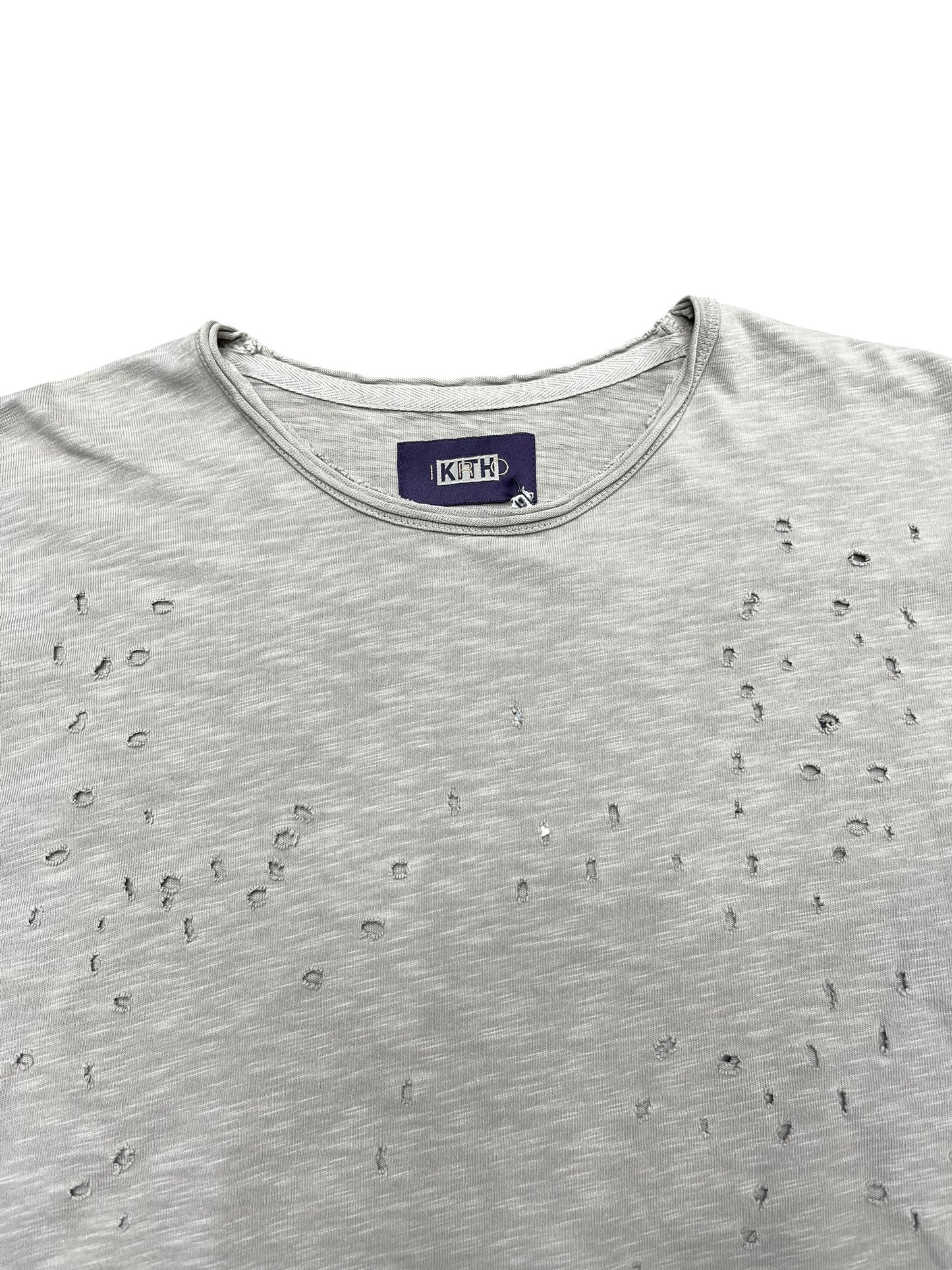 KITH x IRO Thrashed Long Sleeve Grey Tone Shirt Size M