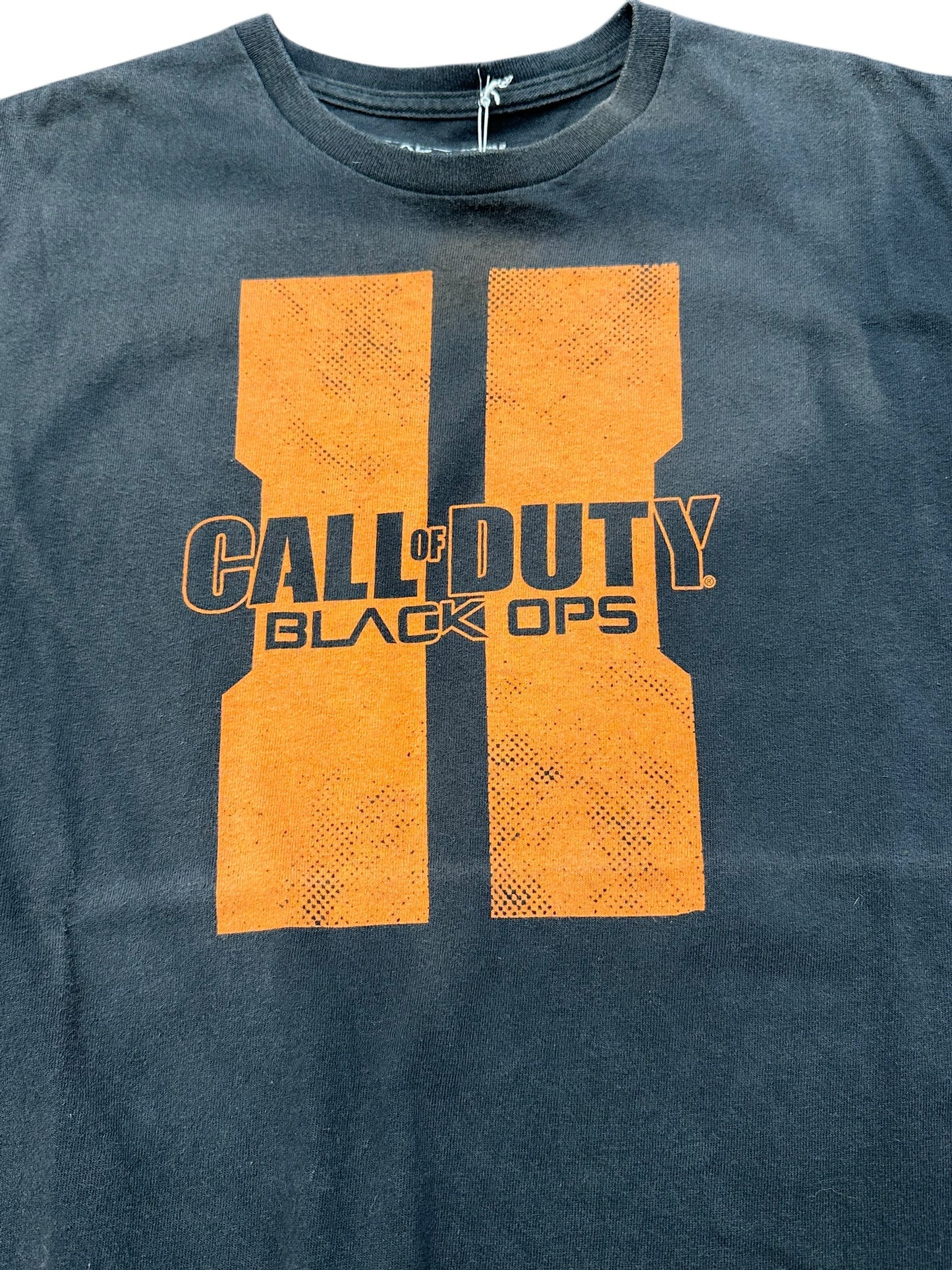2013 Distressed Call of Duty Black Ops II Graphic Promo Tee Size L