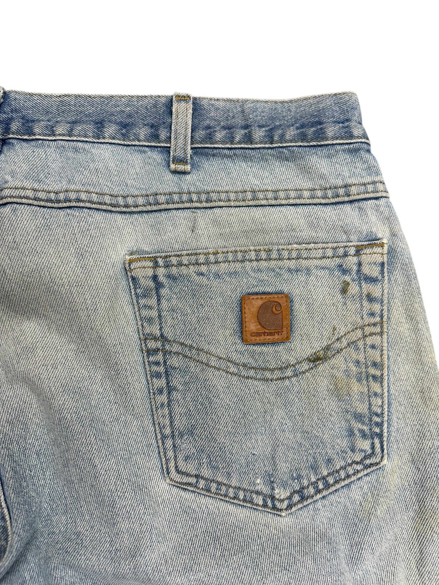Carhartt Distressed Light Wash Denim Pants Size 38 x 28