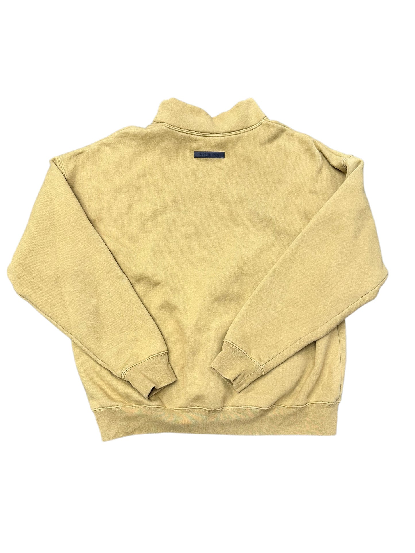 Essentials Khaki Mock Neck Pullover Size M