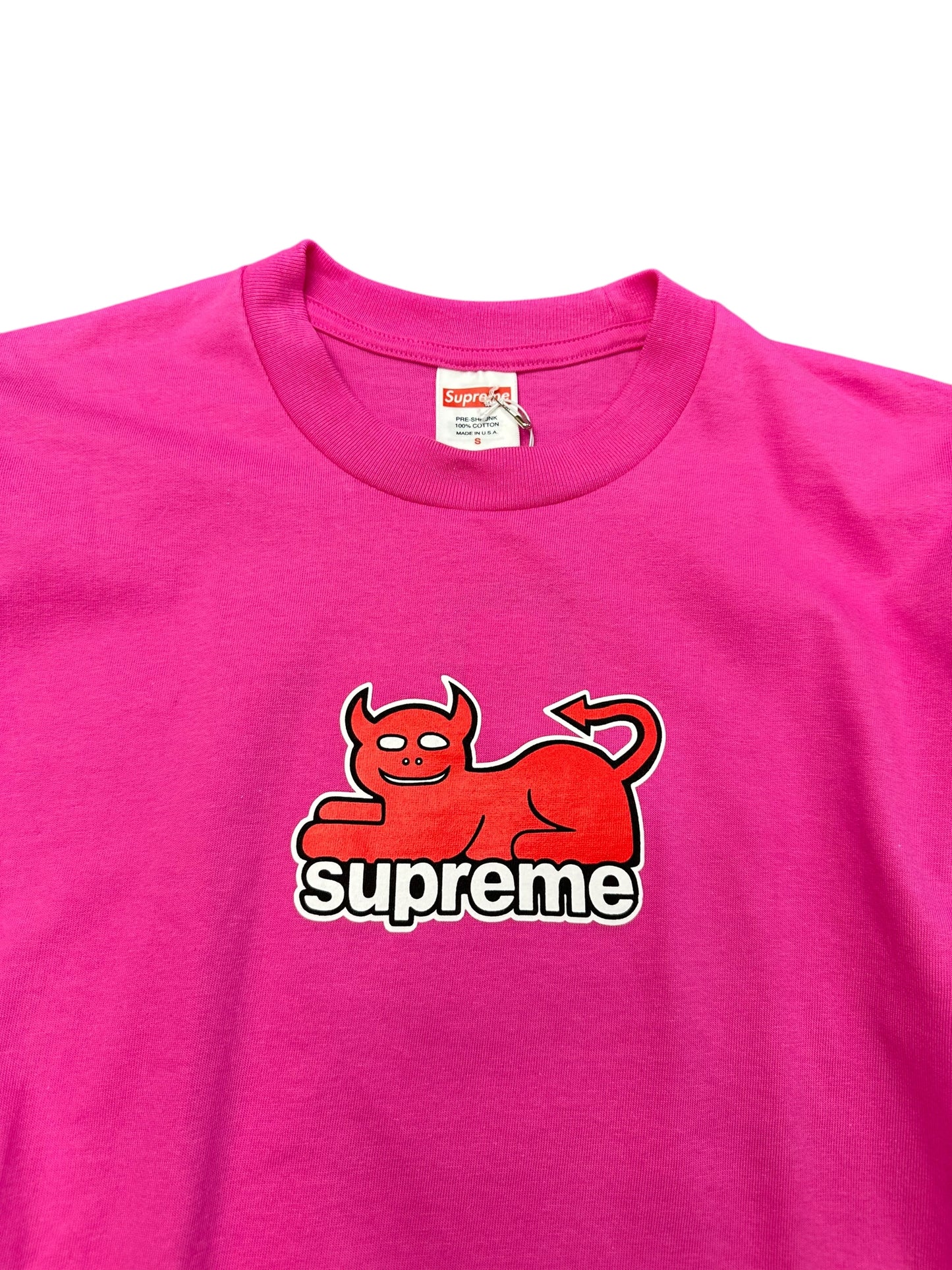 Supreme SS24 Toy Machine Collab Logos Pink Tee Size S