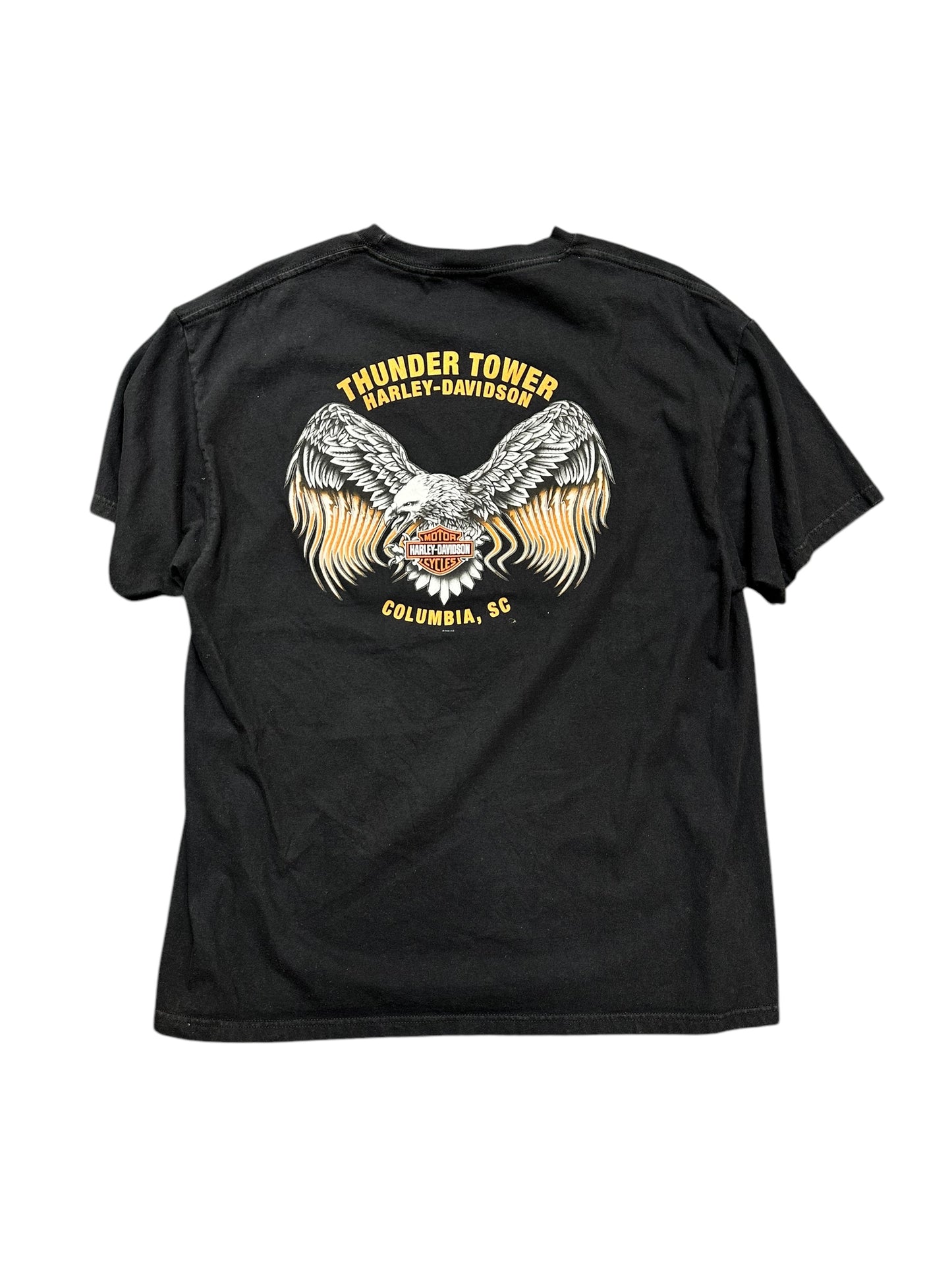 Y2K Harley Davidson Flaming Skull Thunder Tower Size XL