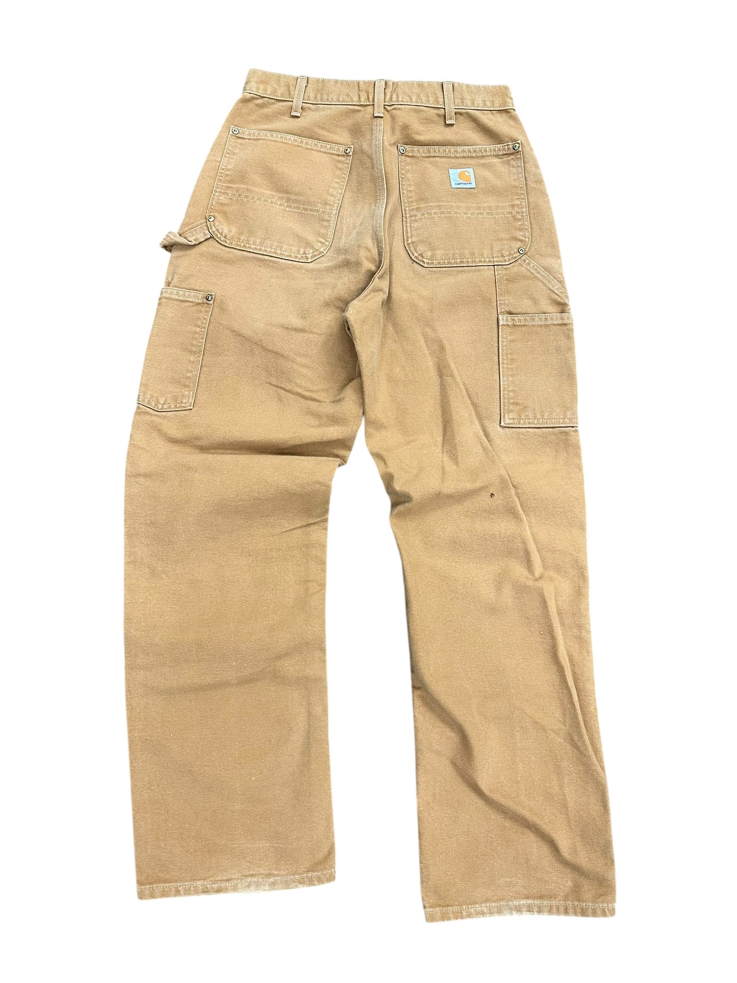 Carhartt Light Khaki Double Knee Work Wear Pants Size 32 x 32