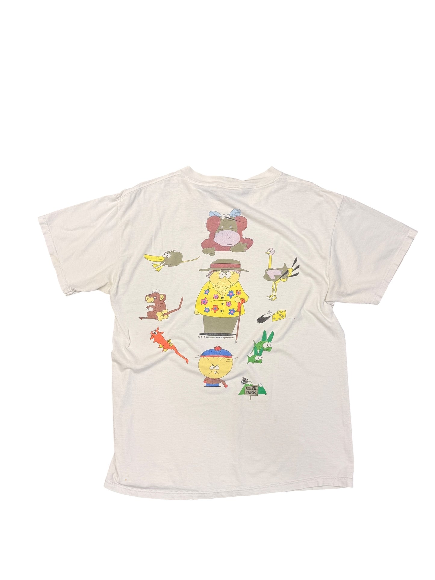 Vintage 1998 South Park Dr. Mephesto White Graphic Tee size Large