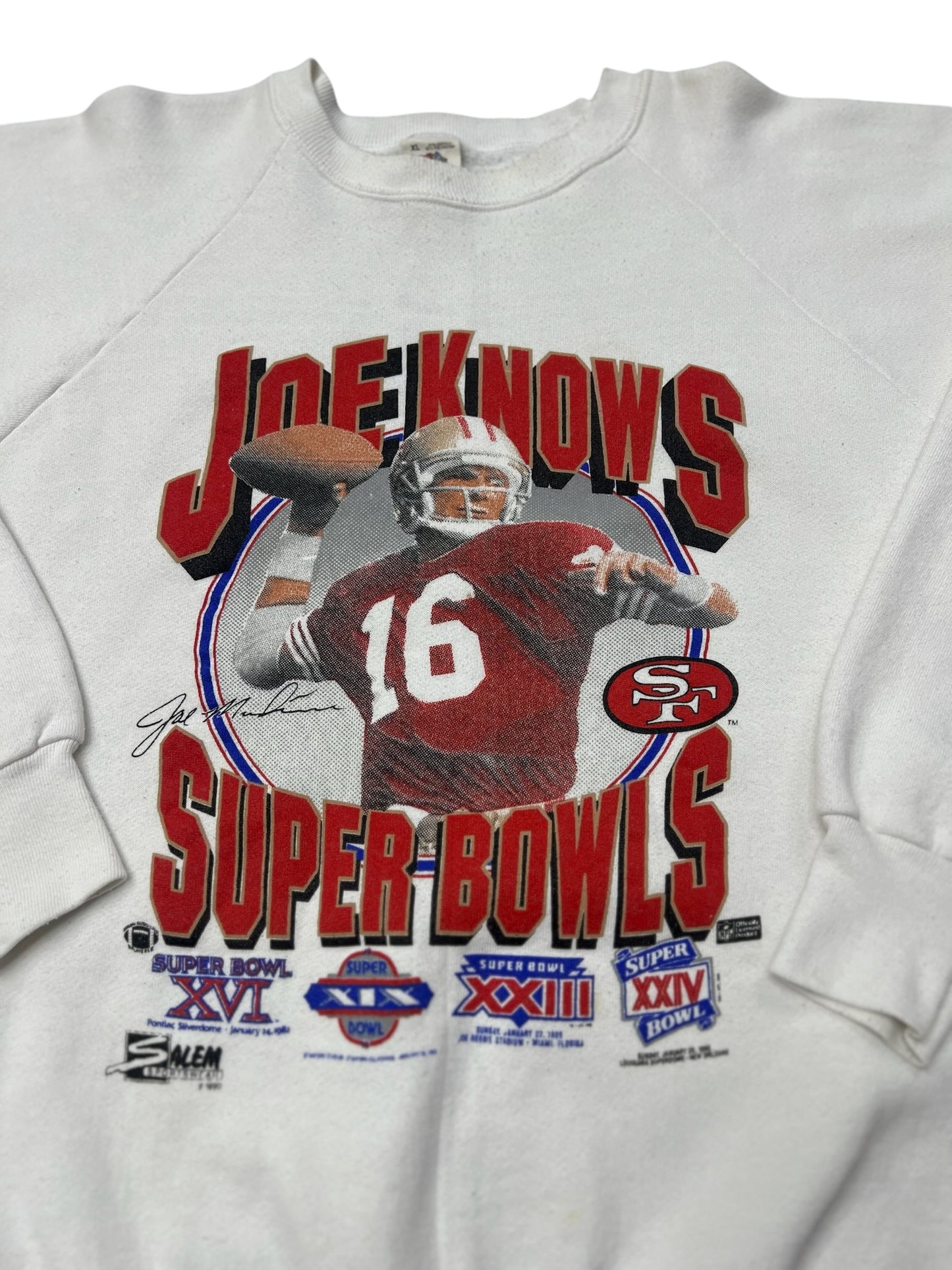 Vintage Joe Montana Super Bowl Crewneck Size XL