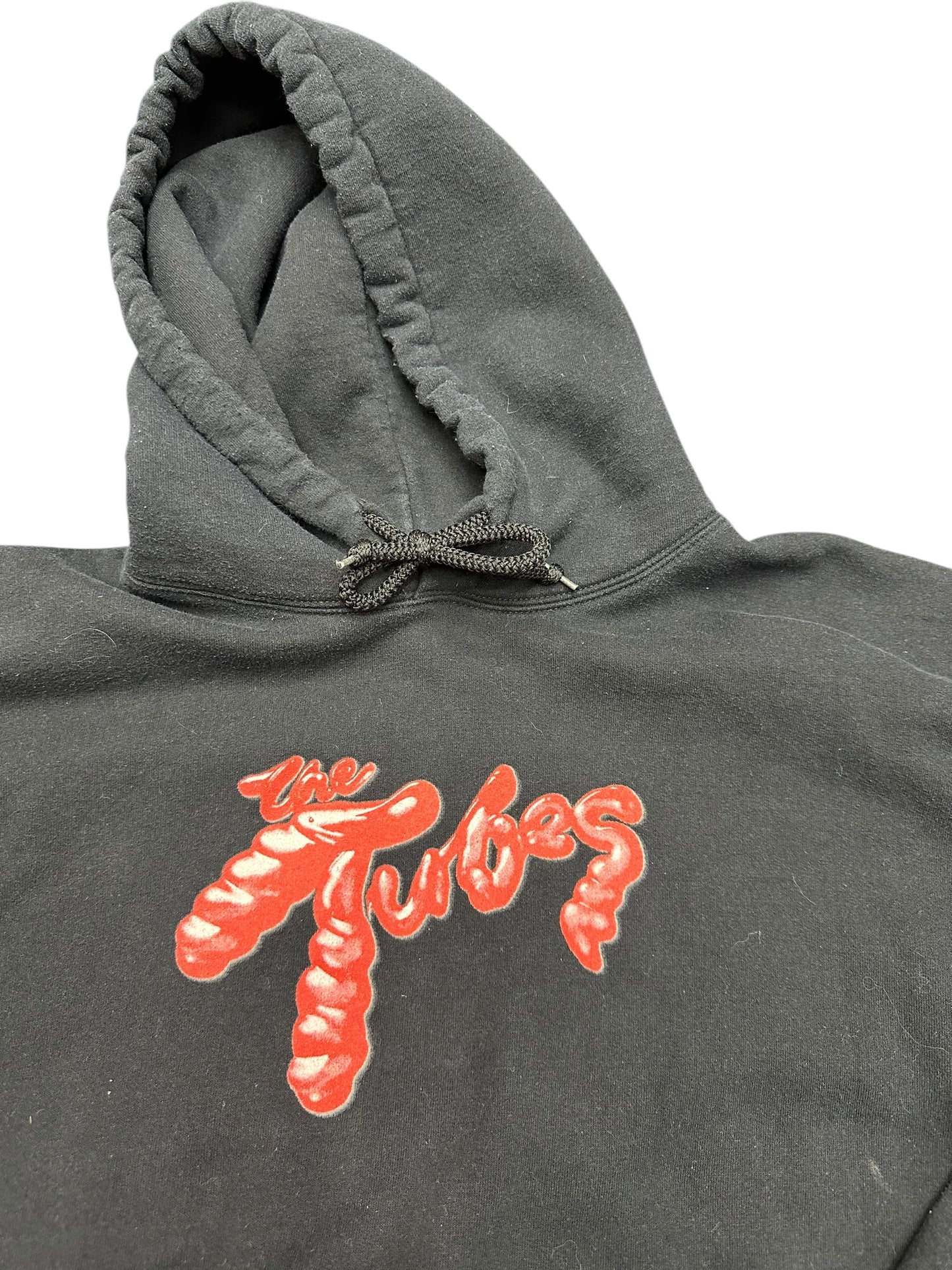 Vintage 90s Print/70s Band 'The Tubes' Intestines Logo Pullover Hoodie Sweatshirt Size XXL