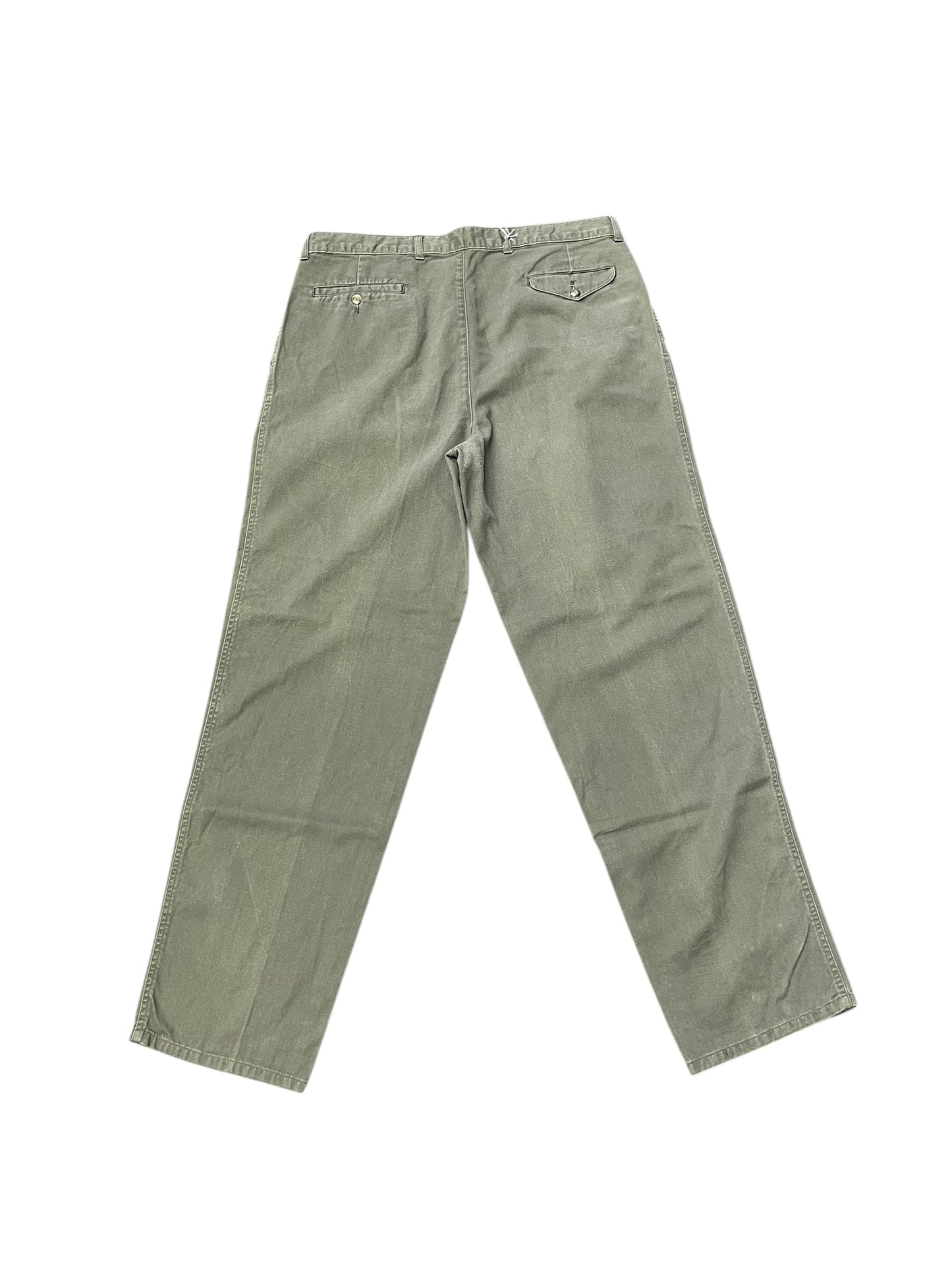 Vintage Faded Green Canvas Pants 36x36