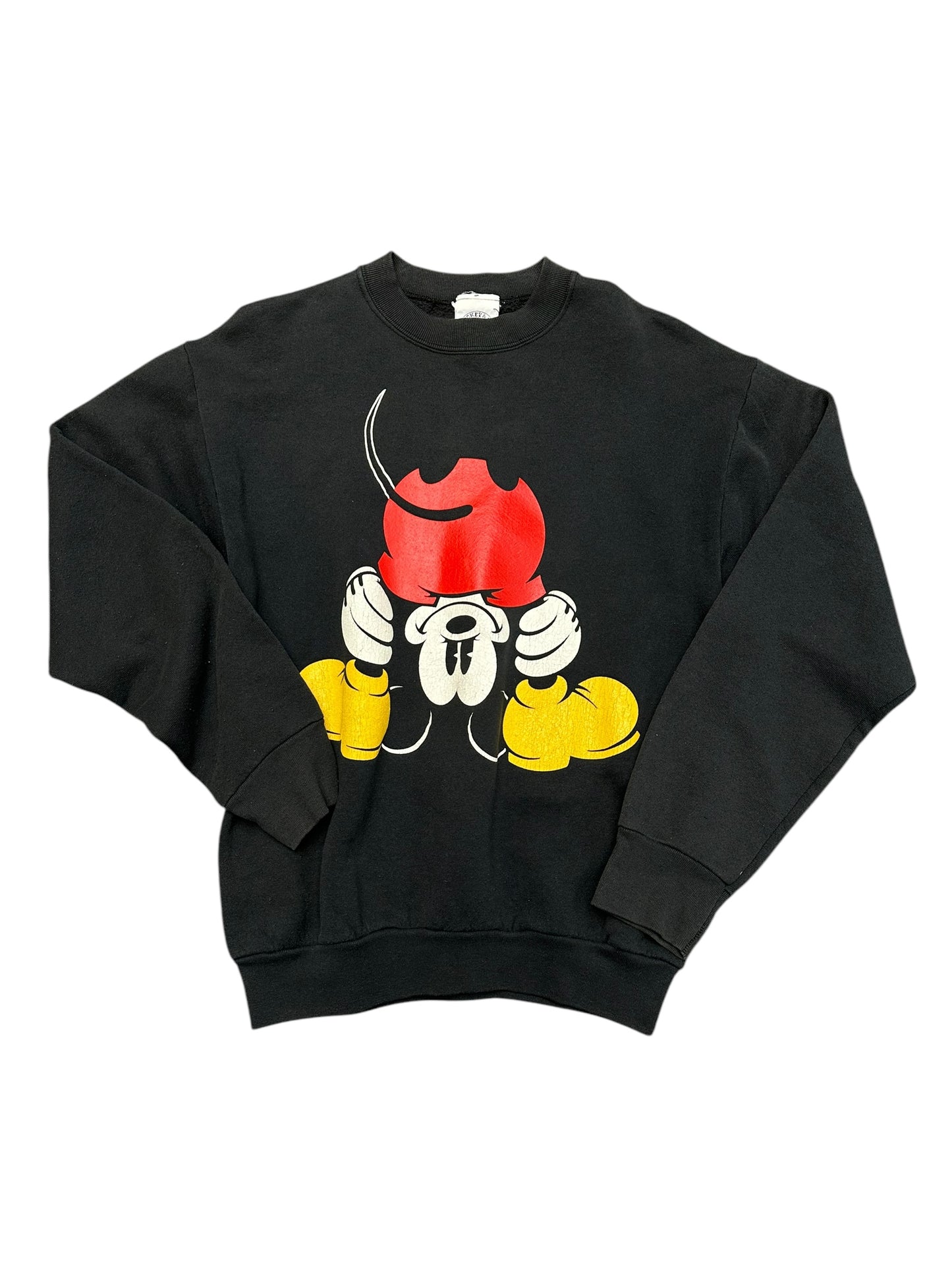 Vintage Disney 'Peakaboo' Mickie Mouse Graphic Print Crewneck Sweatshirt Size L