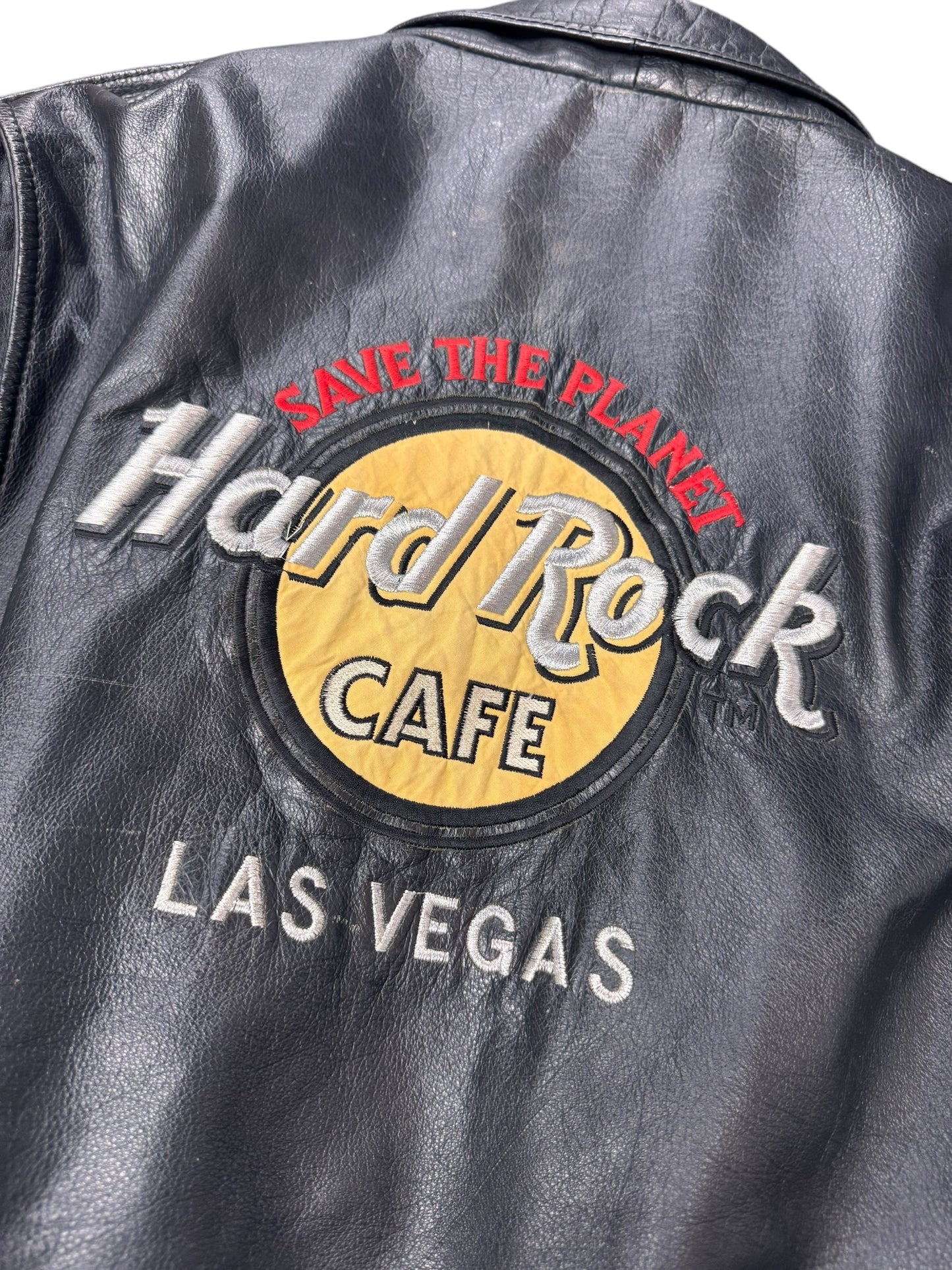 Vintage Hardrock Cafe Leather Jacket Sz XL