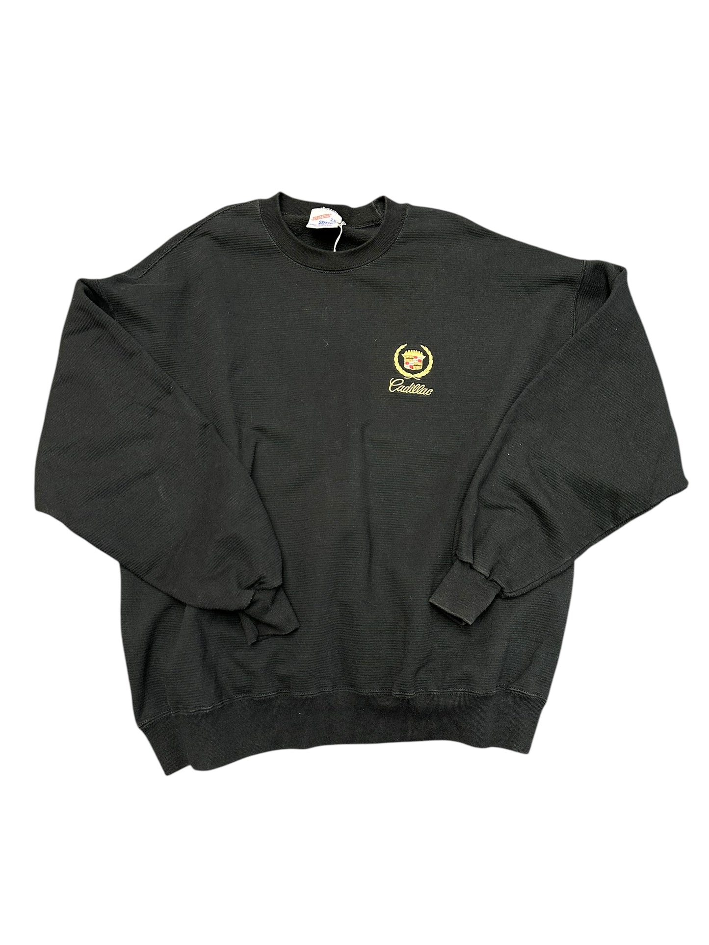Vintage 90s Cadilliac Crest Logo Embroidered Crewneck Sweatshirt Size XXL