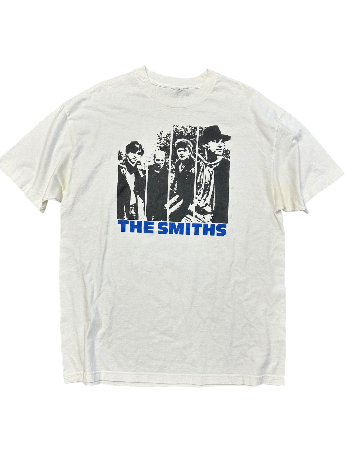 Y2K The Smiths Graphic Band Tee Blue Text Size XL