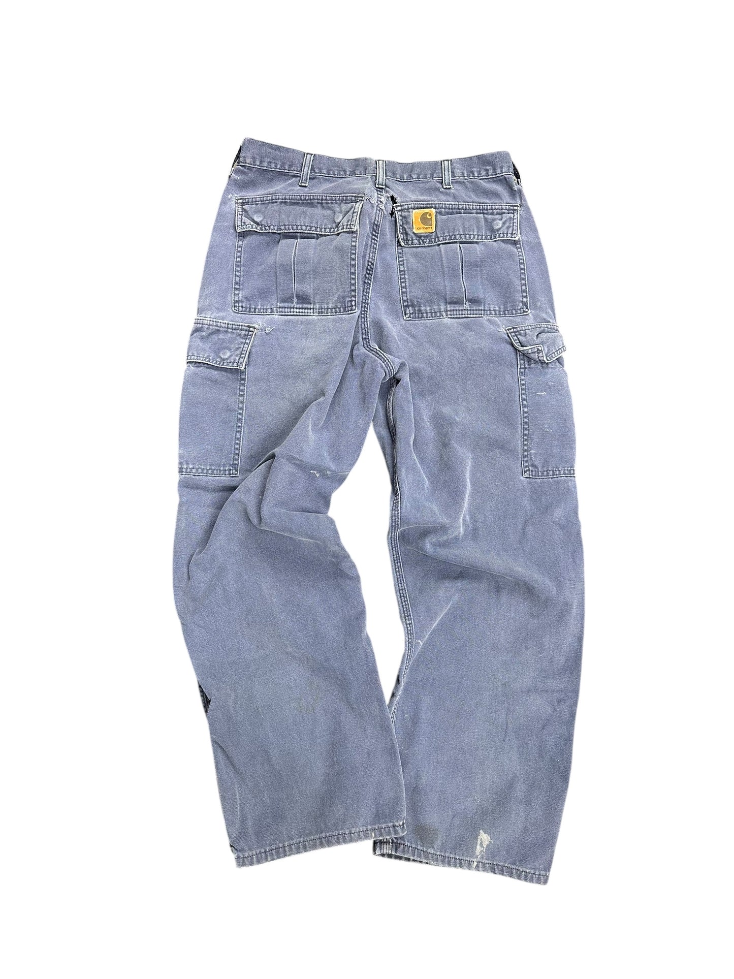 Carhartt Distressed Navy Cargo Pants Size 32 x 34