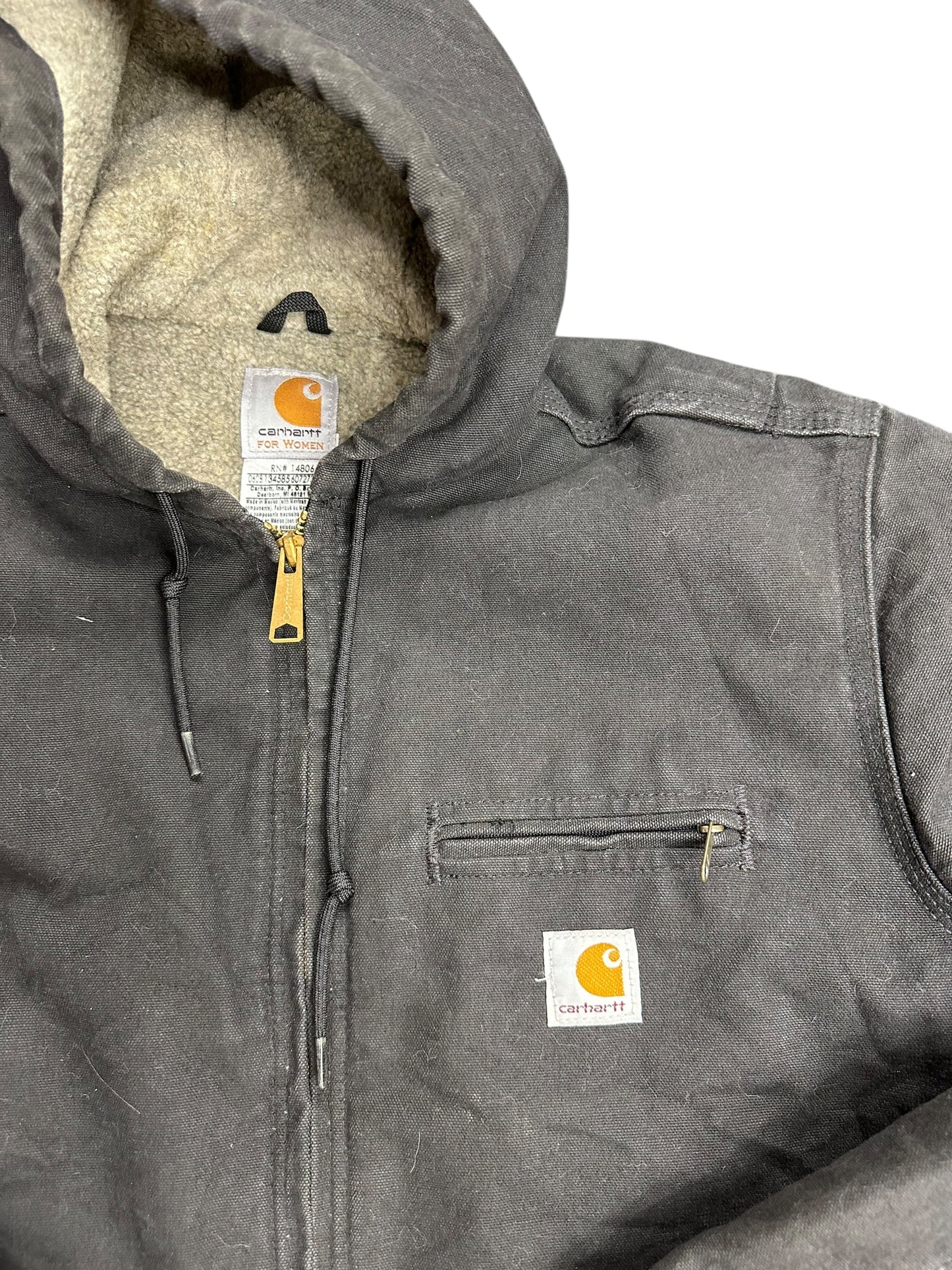 Carhartt Black Canvas Jacket Womens Size M