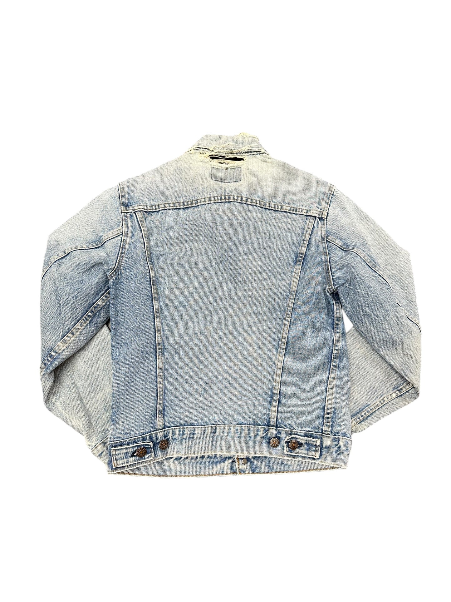 Vintage Levi Strauss Light Denim Distressed Jacket Size S