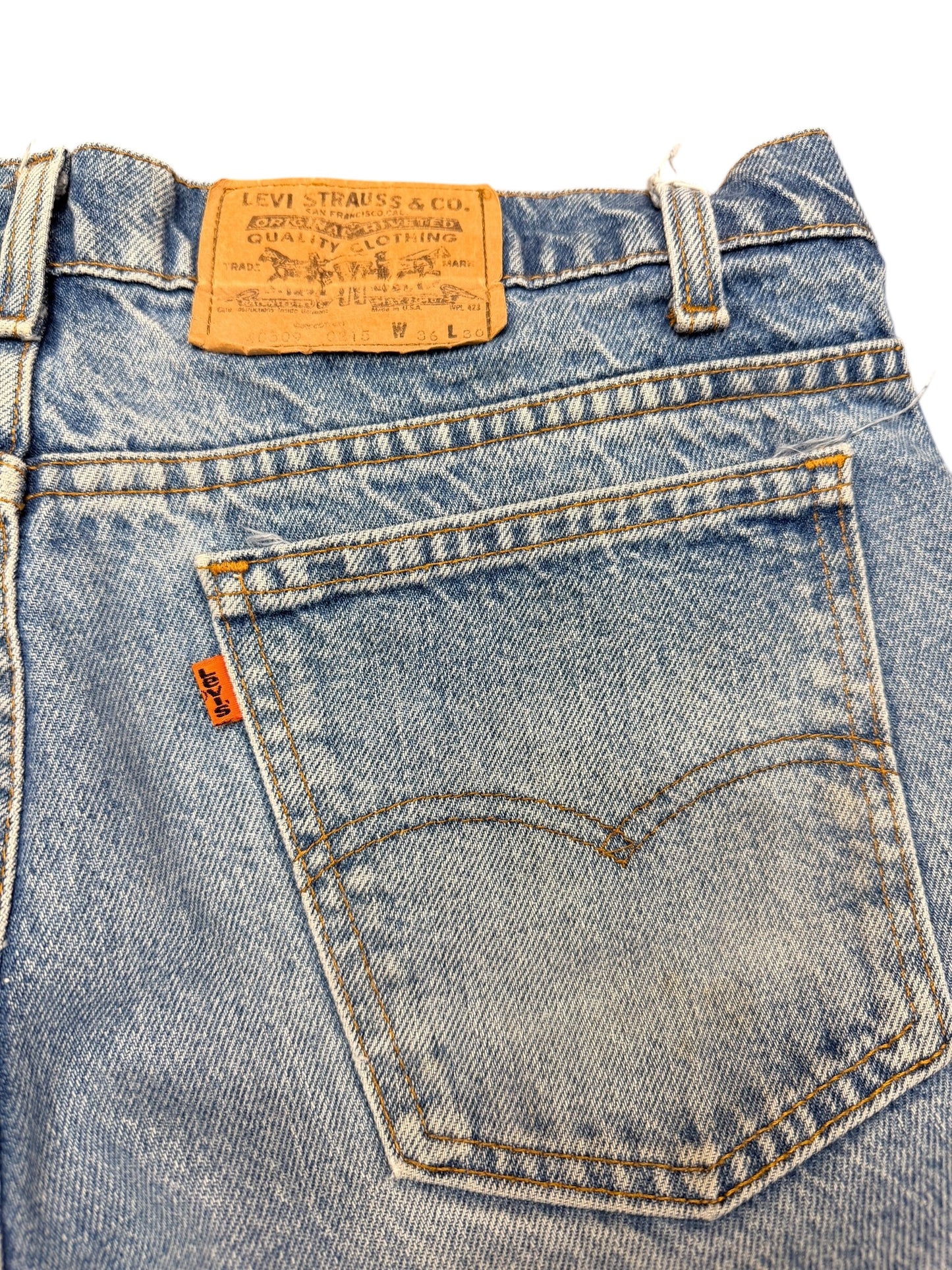 Orange Tab Label Levi Size 36x30