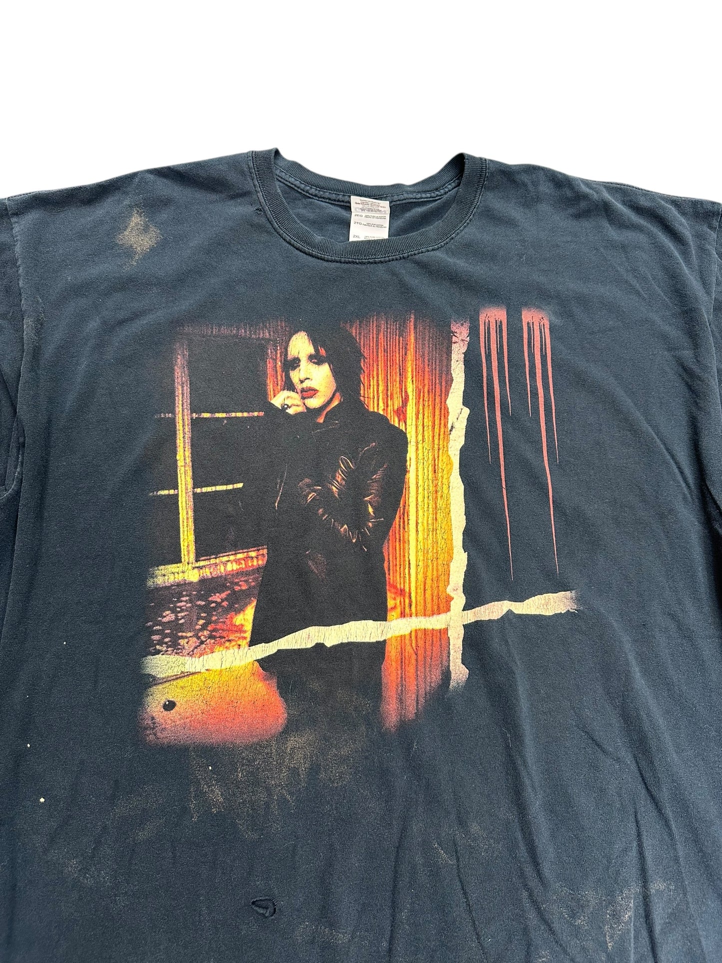 Y2K Marylin Manson 2008 Thrashed Tour Tee Size XXL