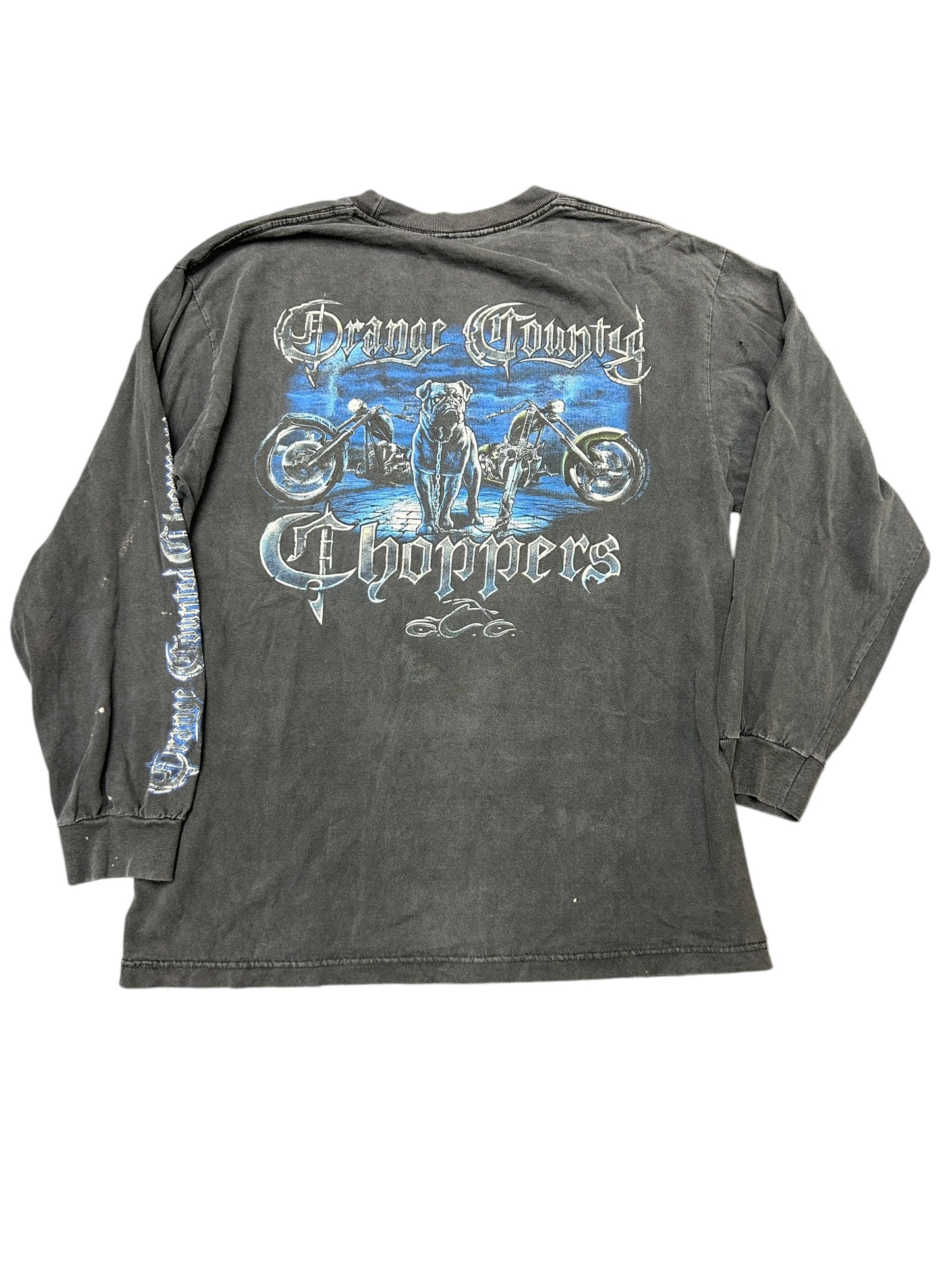 Y2K Orange County Choppers Distressed Long Sleeve Tee size M/L