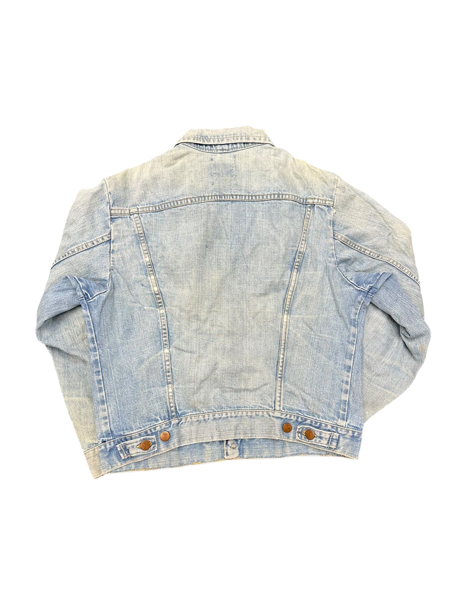 Vintage Wrangler Light Wash Western Denim Button Down Jacket Size 42 (S/M)