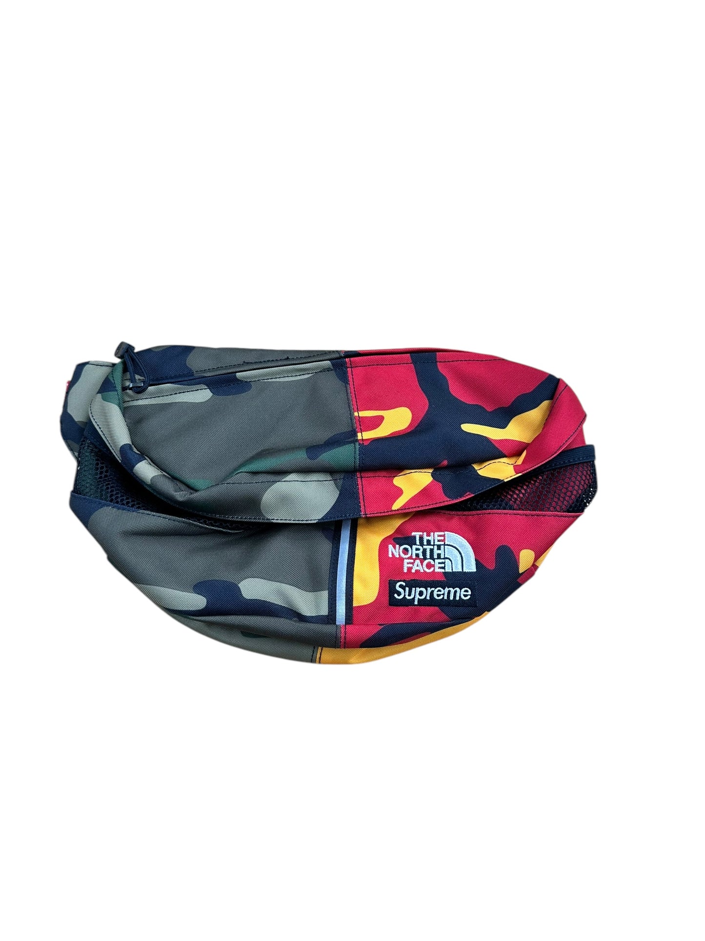 Supreme SS24 The North Face Collab Red/Green Camo Fanny Pack Bag Deadstock