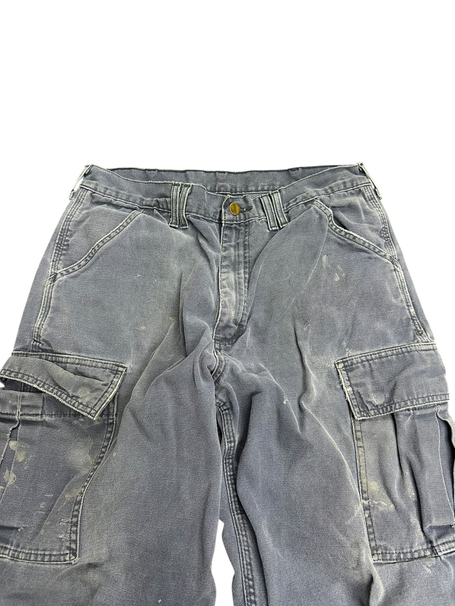 Carhartt Distressed Navy Cargo Pants Size 32 x 34