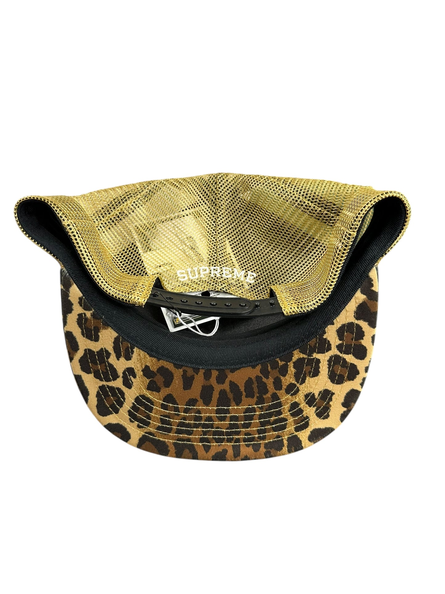 Supreme Toy Machine Meshback 5 panel cheetah print hat