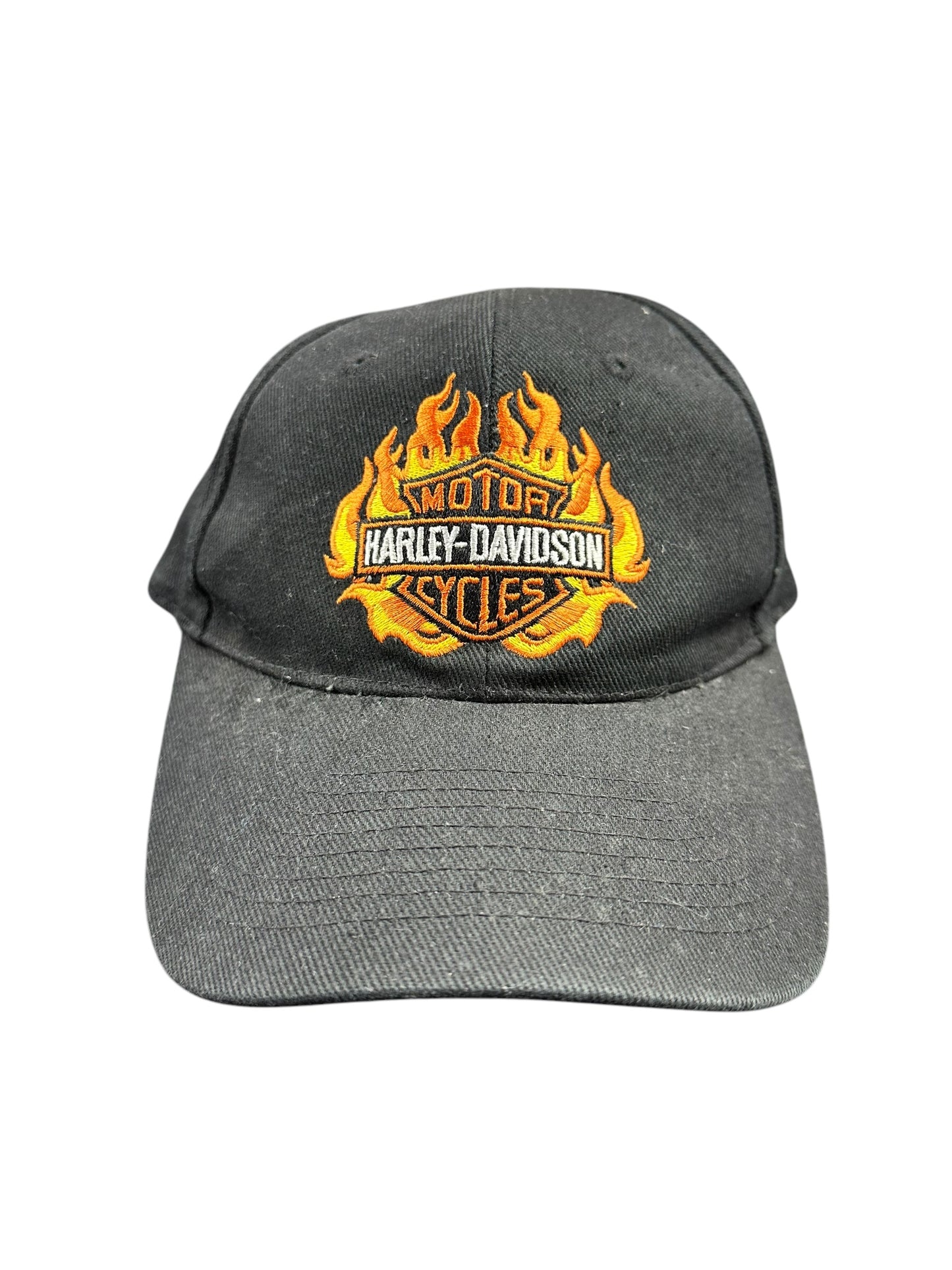 Y2K Harley Davidson Flames Hat Snapback