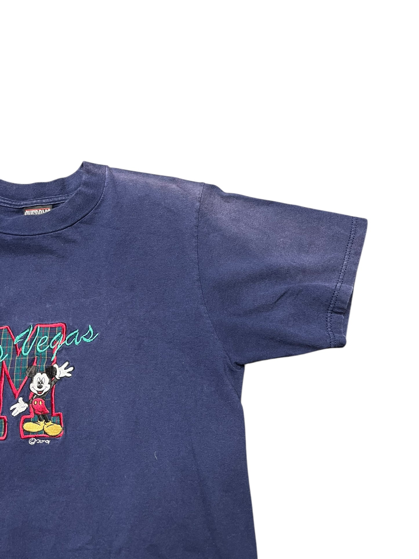 Vintage Disney Mickey Mouse 'Las Vegas' Embroidered Tee Size M