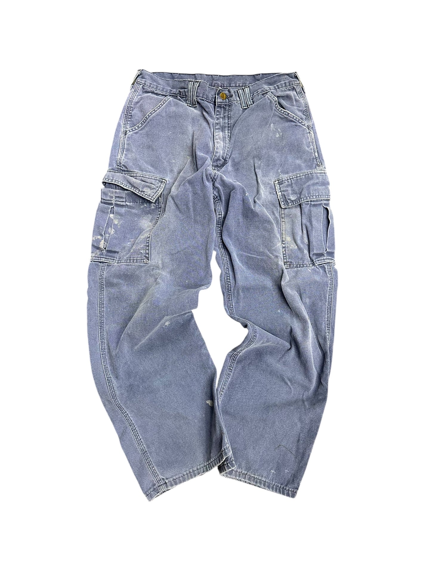 Carhartt Distressed Navy Cargo Pants Size 32 x 34