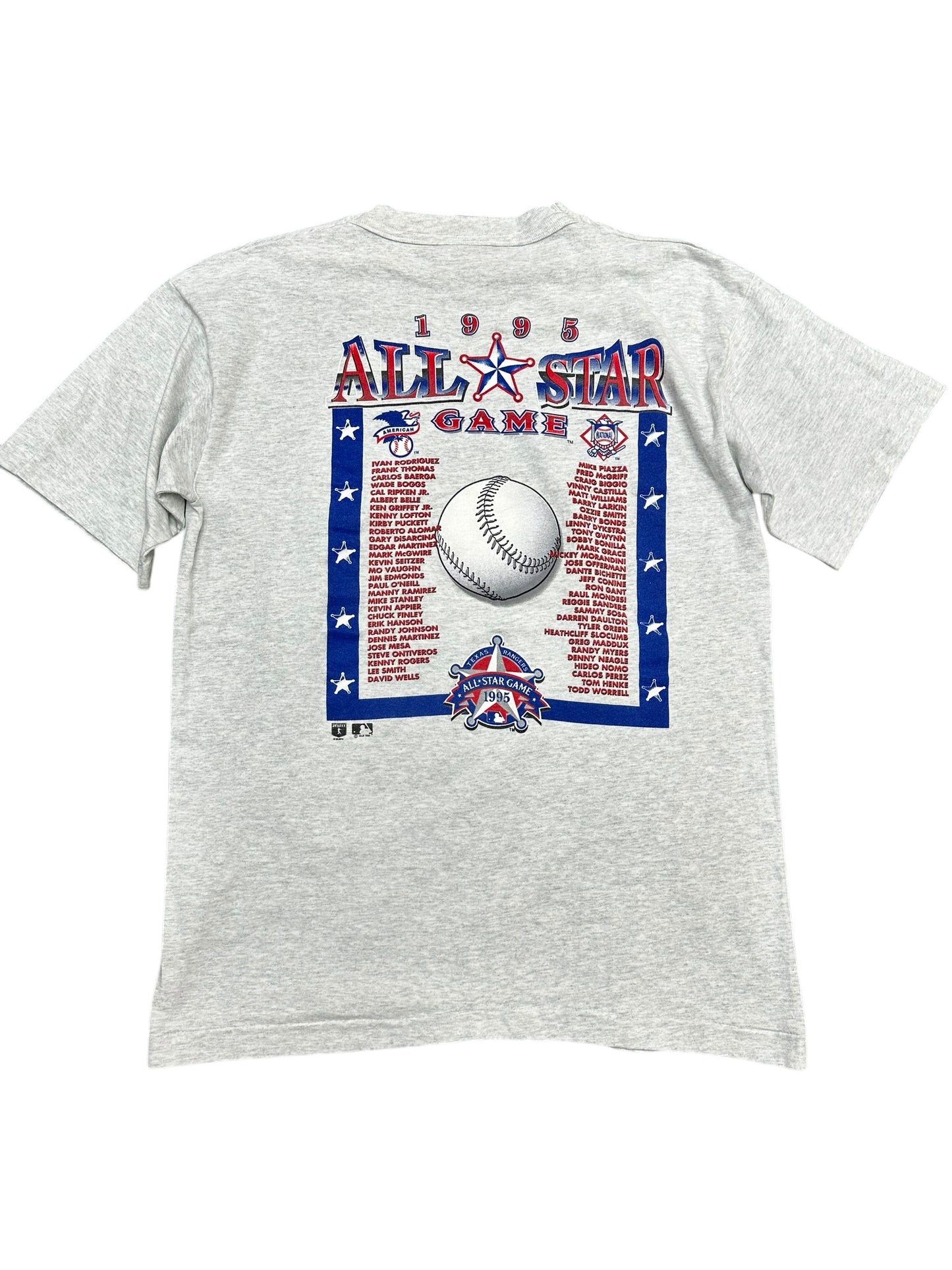 Vintage 1995 MLB ALL STAR Game Bobblehead Lineup Tee Size L