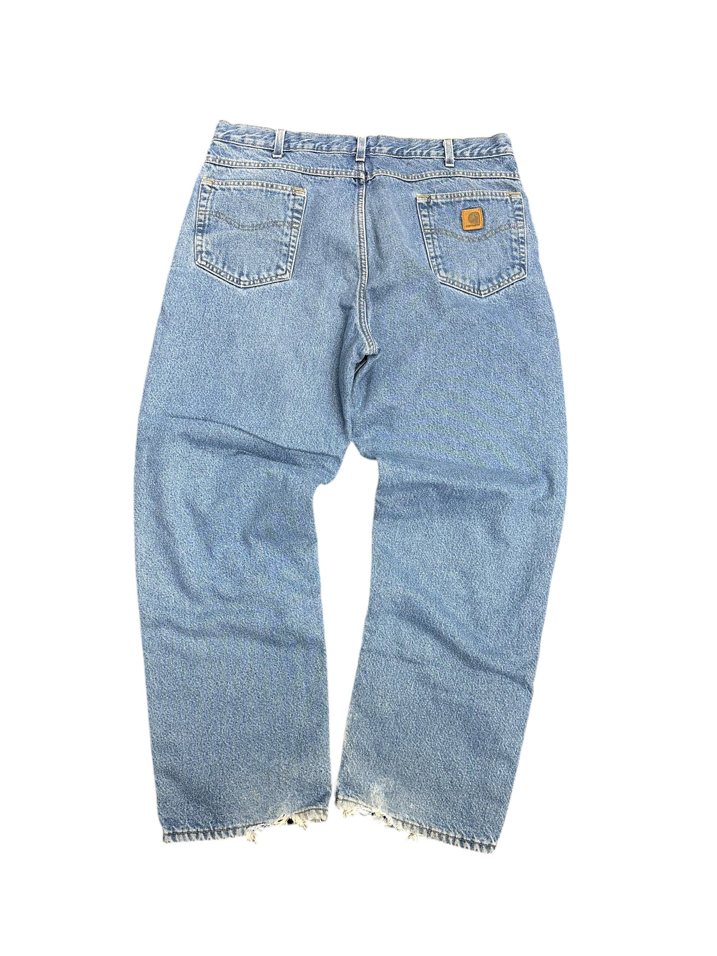 Carhartt Fleece Lined Light Denim Pants Size 38 x 32