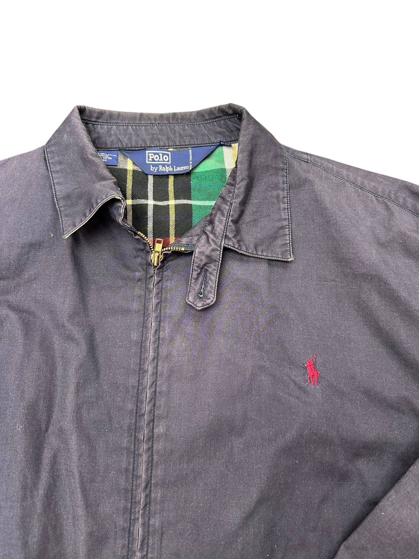 Vintage Polo Ralph Lauren Distressed Mechanic Style Full Zip Jacket Size XL