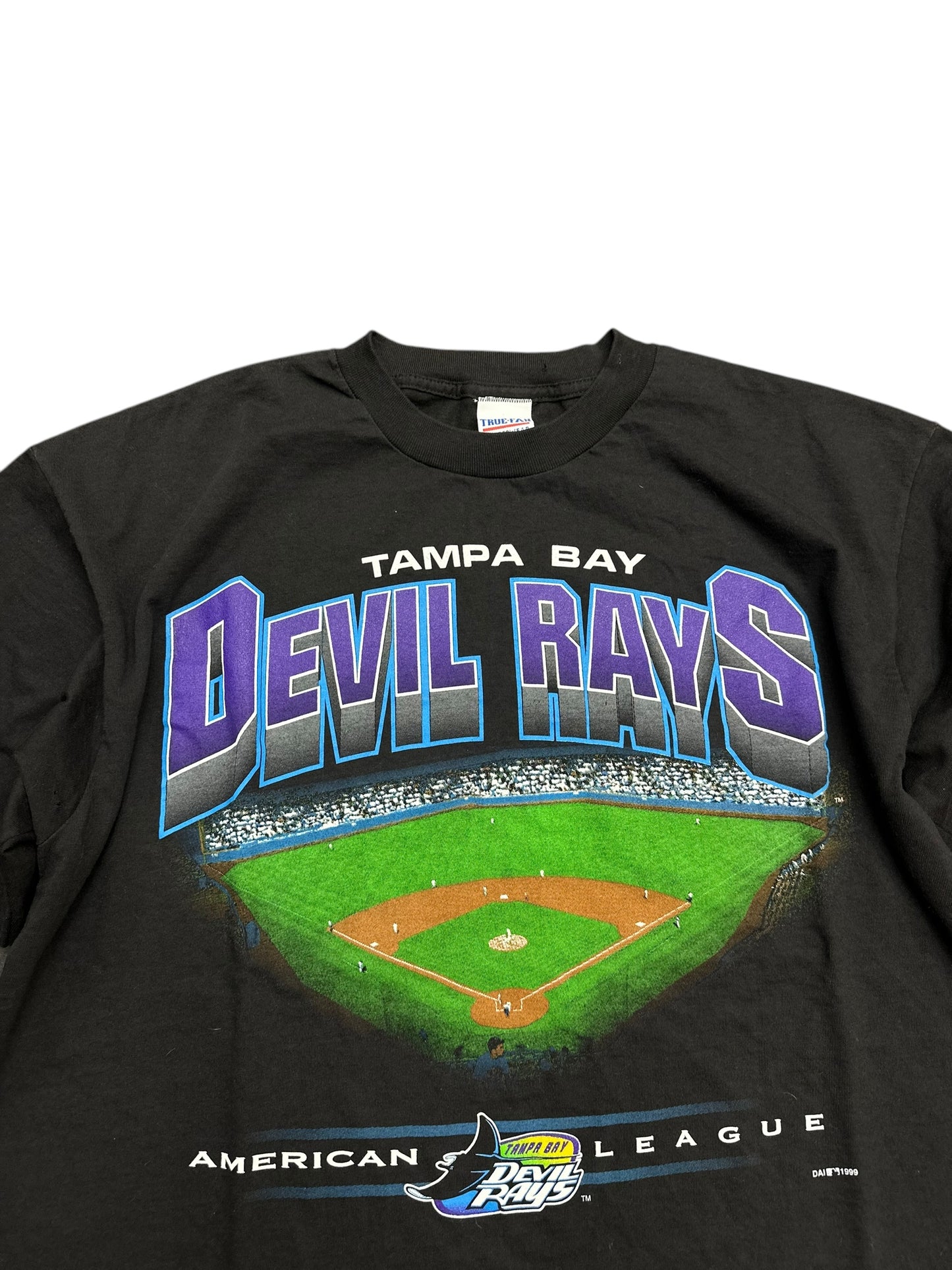 Vintage Tampa Bay Devil Rays Field View Vantage Tee Size XL