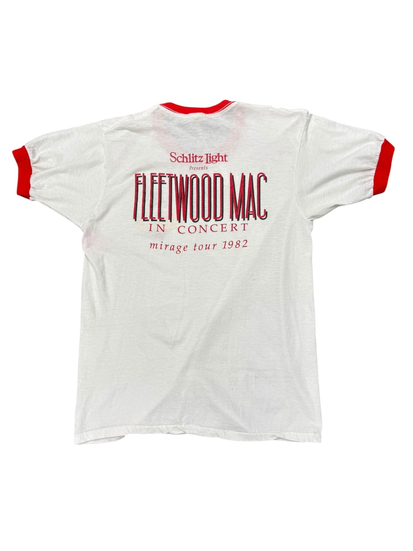 Vintage Fleetwood Mac 'Mirage Tour 1982' Promo Graphic Print Ringer Tee Size L
