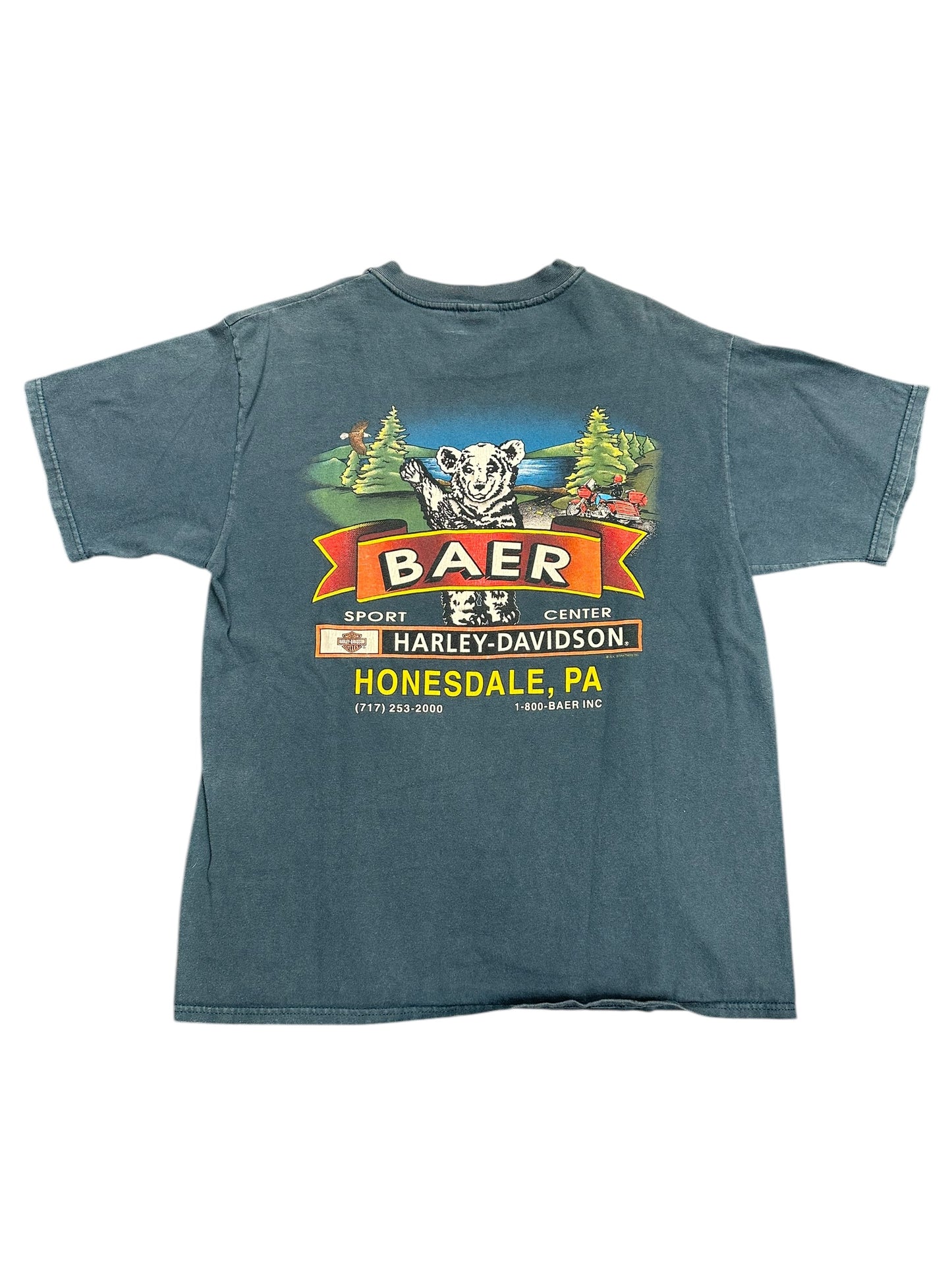 Vintage Harley Davidson Lightning Through The Years Tee Size L