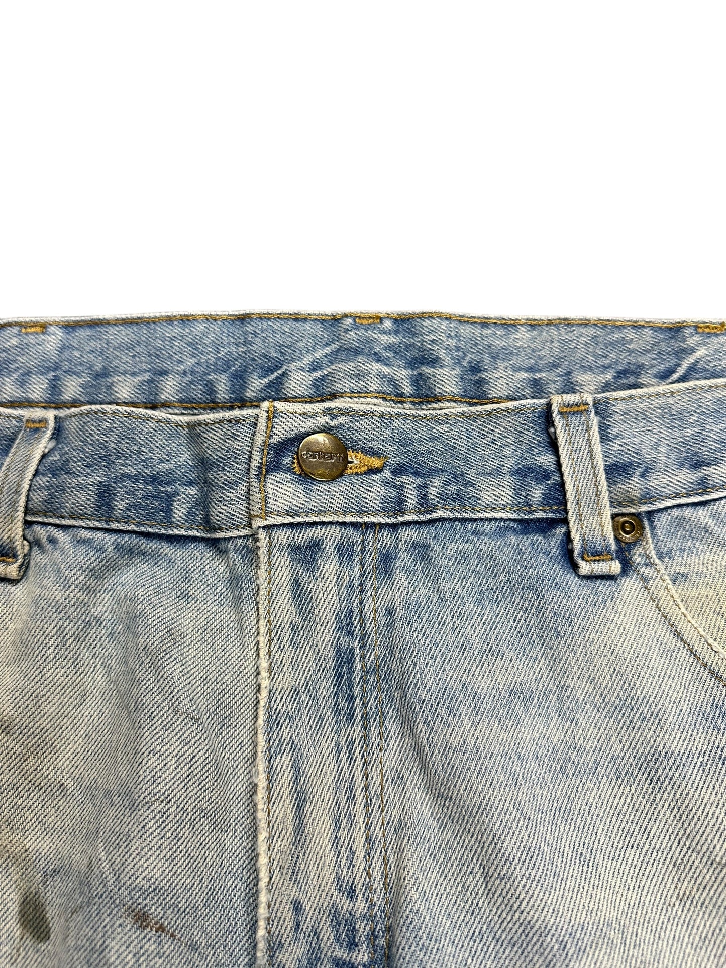 Carhartt Distressed Light Wash Denim Pants Size 38 x 28