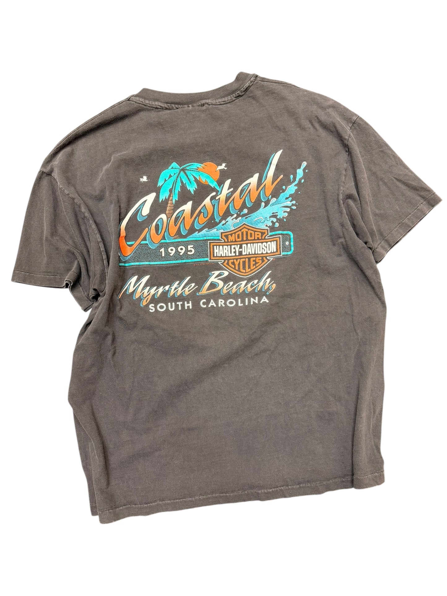 Vintage Harley Davidson Dragon Myrtle Beach Rare Graphic Tee Size XL