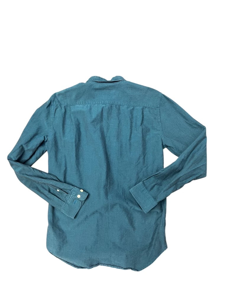 Supreme Long Sleeve Button Down Pocket Tee Teal Size M
