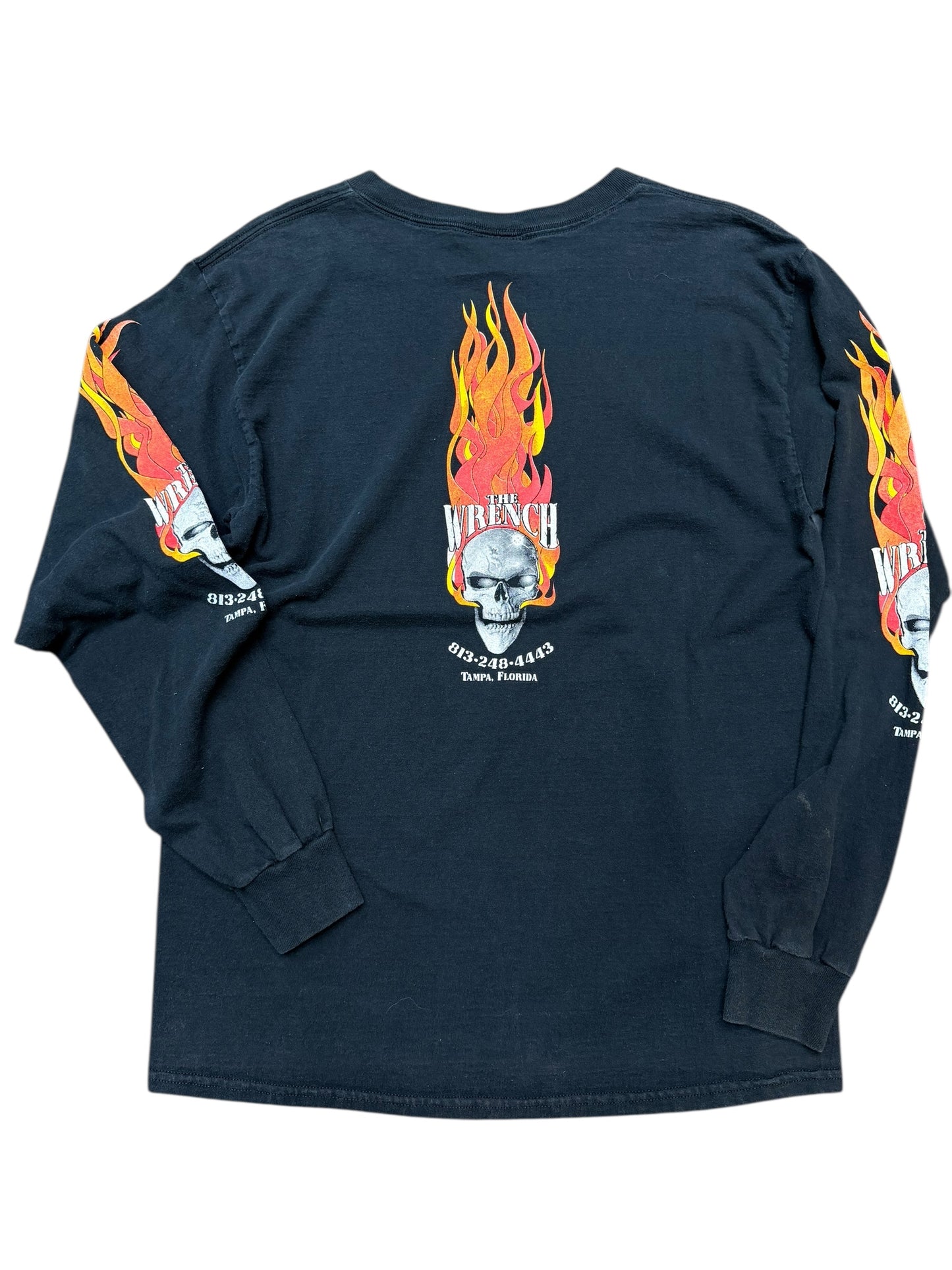 Vintage Local The Wretch Long-sleeve Skull Flame Tee Size Large