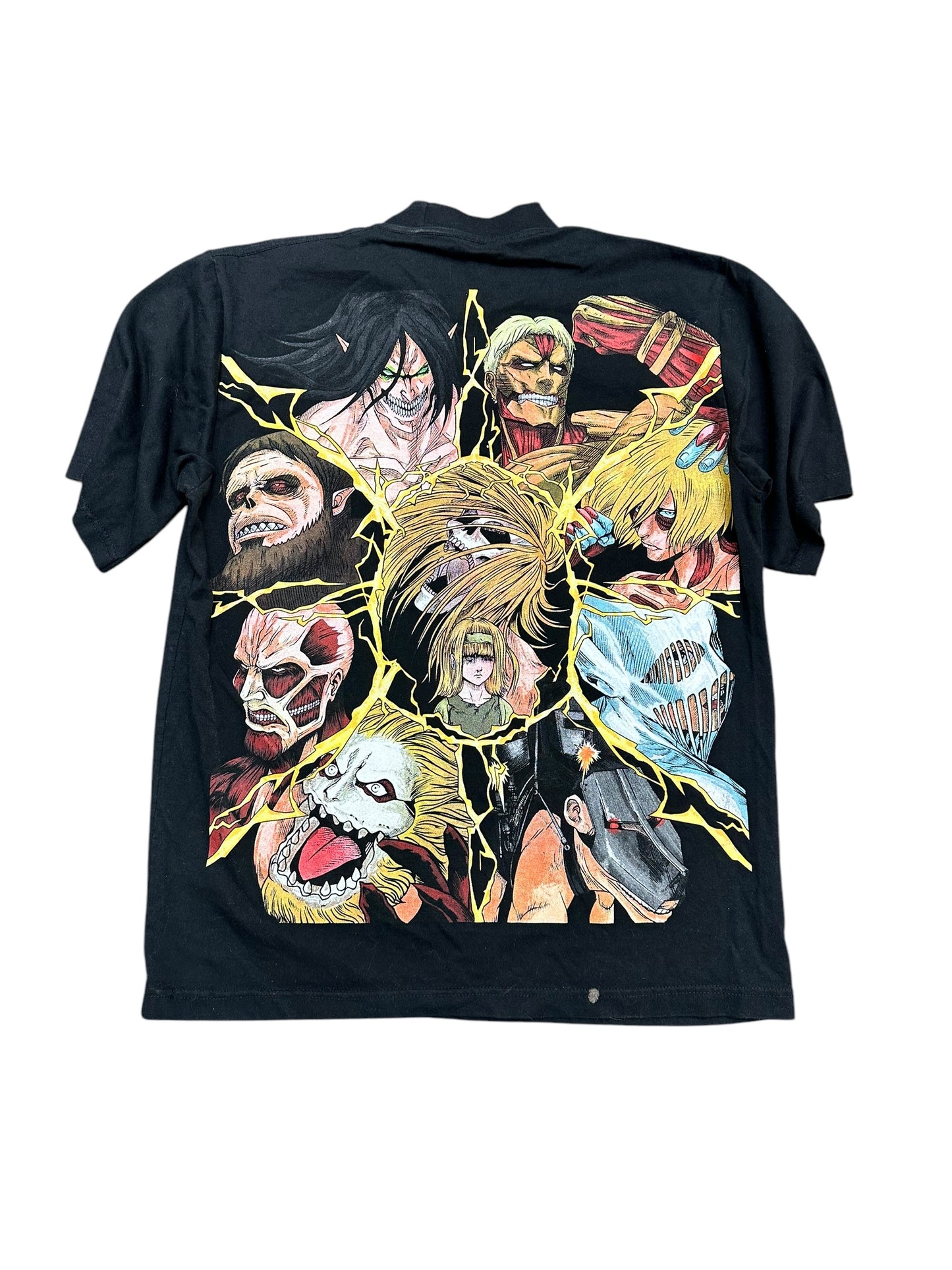 Retro Attack On Titan Mega Print Graphic Tee Size L