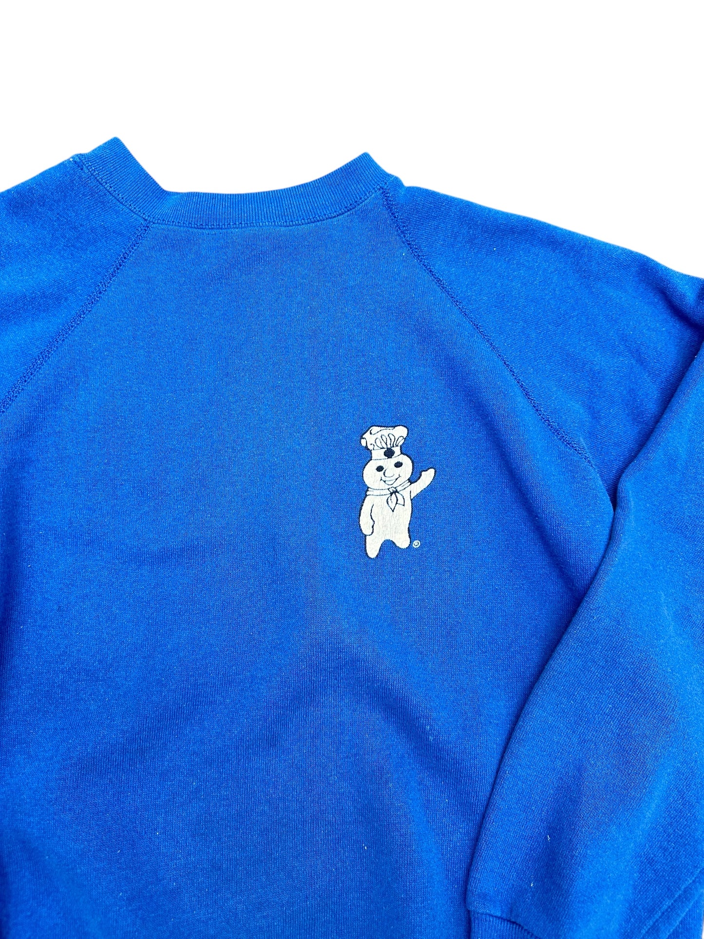 Vintage 80s Pillsbury Doughboy Graphic Print Pullover Crewneck Sweatshirt Size L