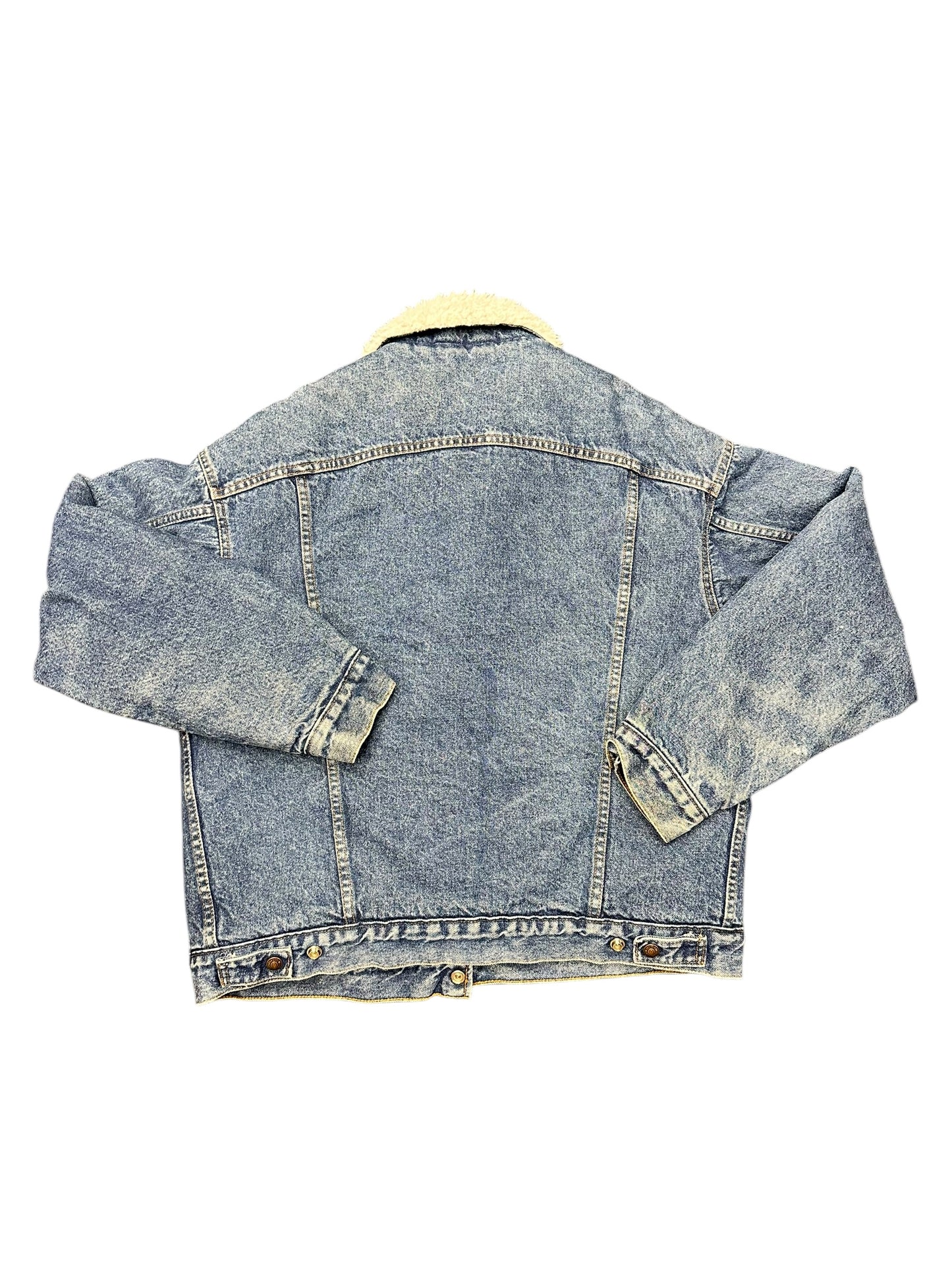 Vintage Levi’s Strauss Sherpa Lined Light Wash Denim Jacket Size L