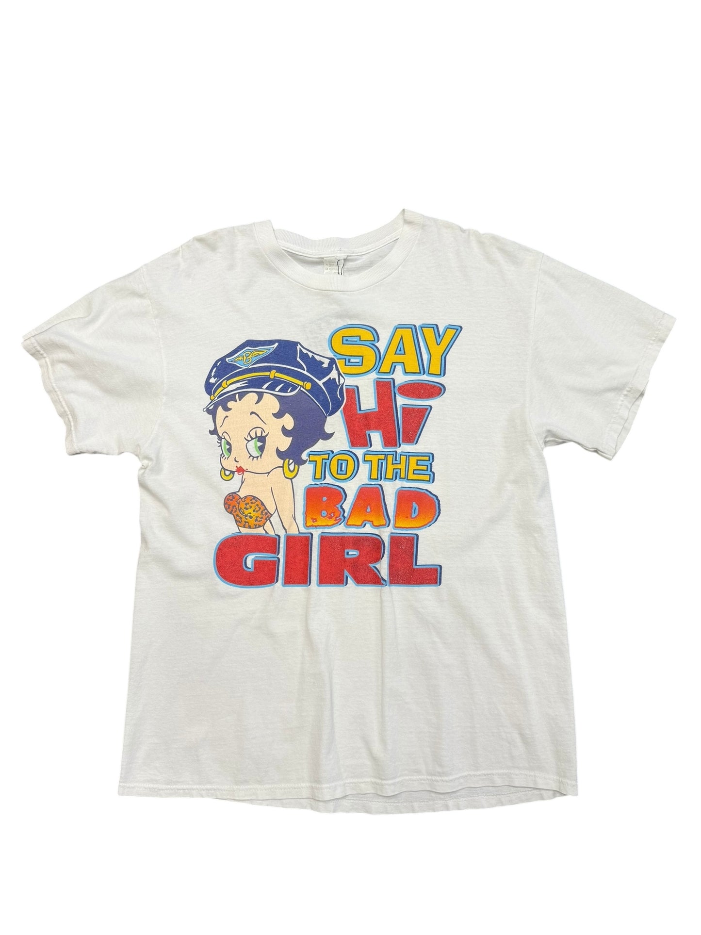 Vintage 2002 Betty Boop 'Say Hi to the Bad Girl' Graphic Print Tee Size L