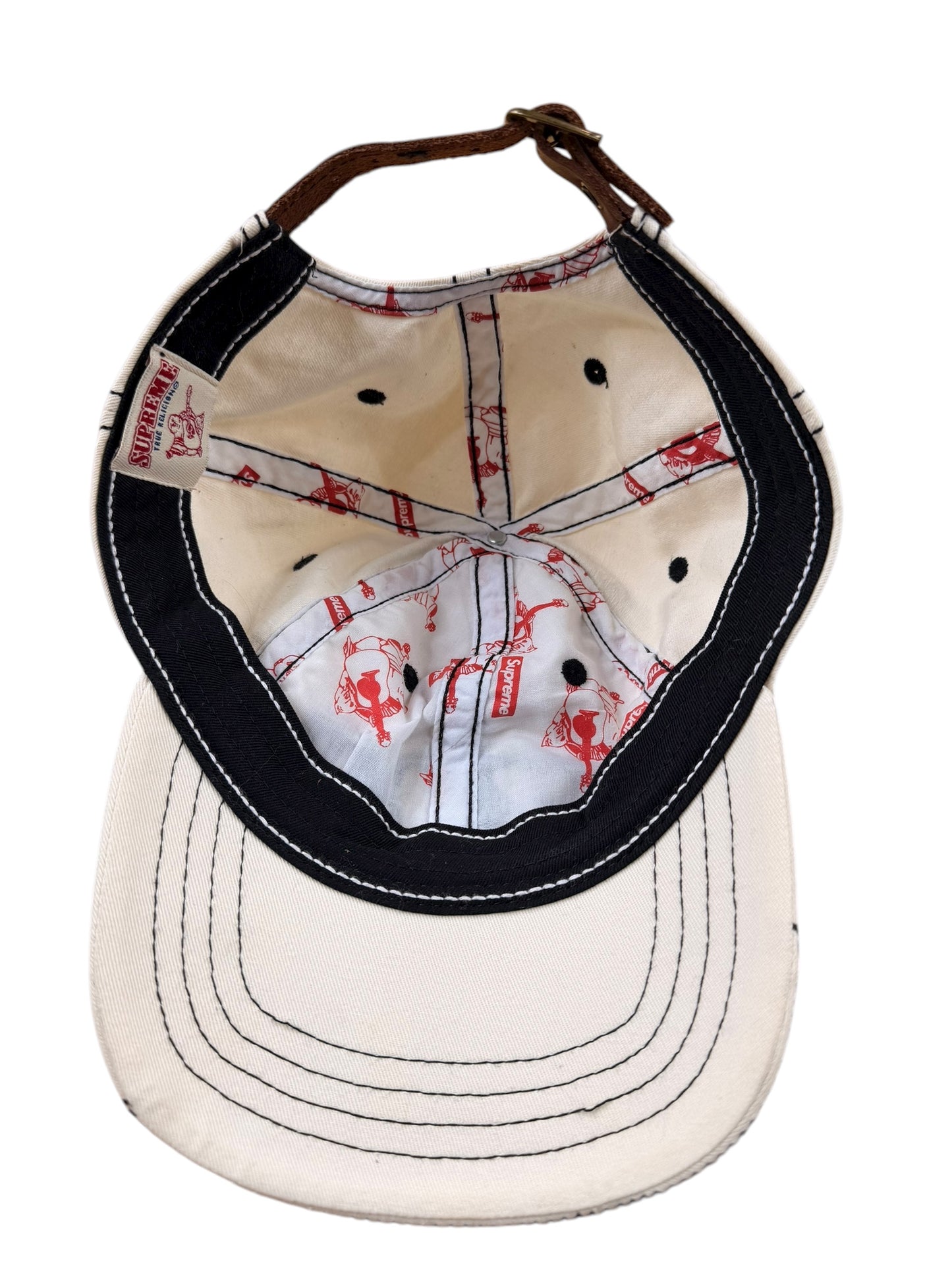 Supreme x True Religion Beaded Leather Strapback Hat