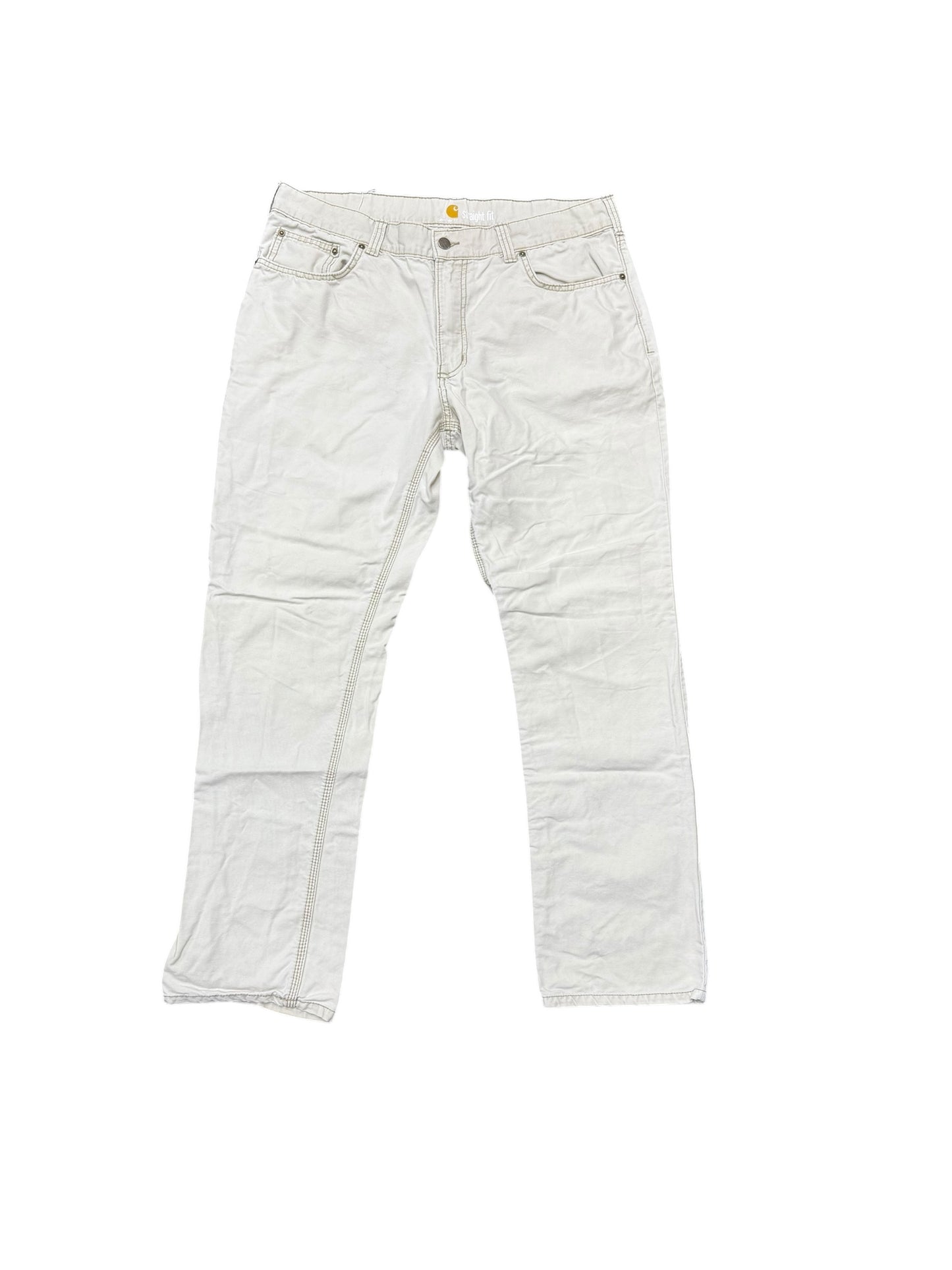 Carhartt White Straight Fit Pants 36x32