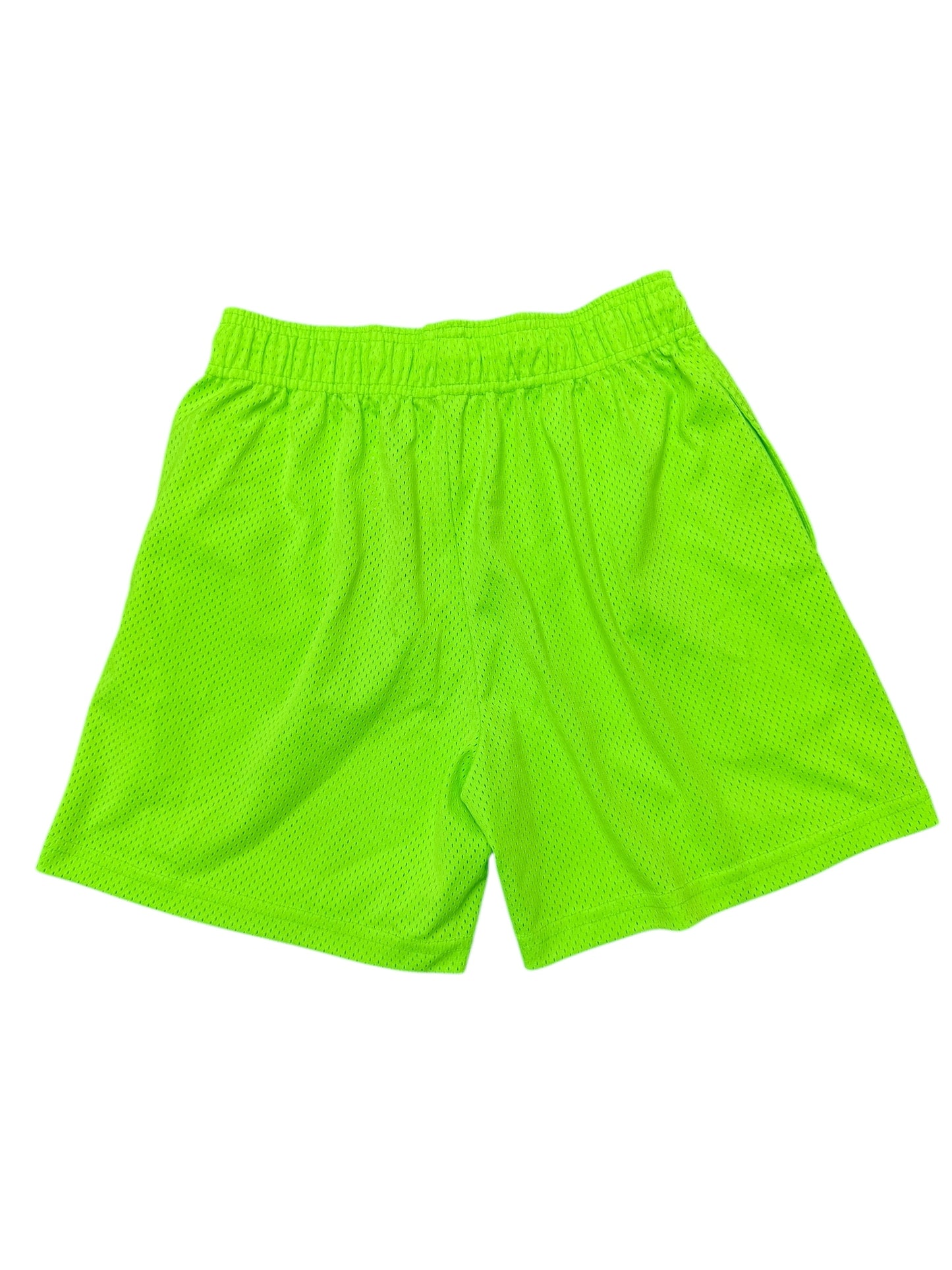 Eric Emmanuel Neon Green w/Purple + White Logo Graphic Print Shorts Size S