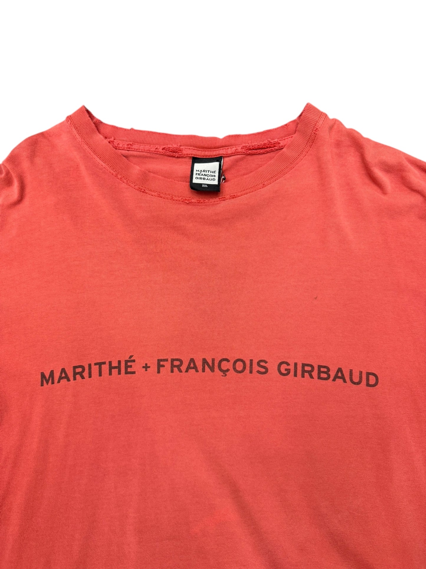Vintage Marithe + Francois Girbaud Thrashed Spell Out Tee Size XXL