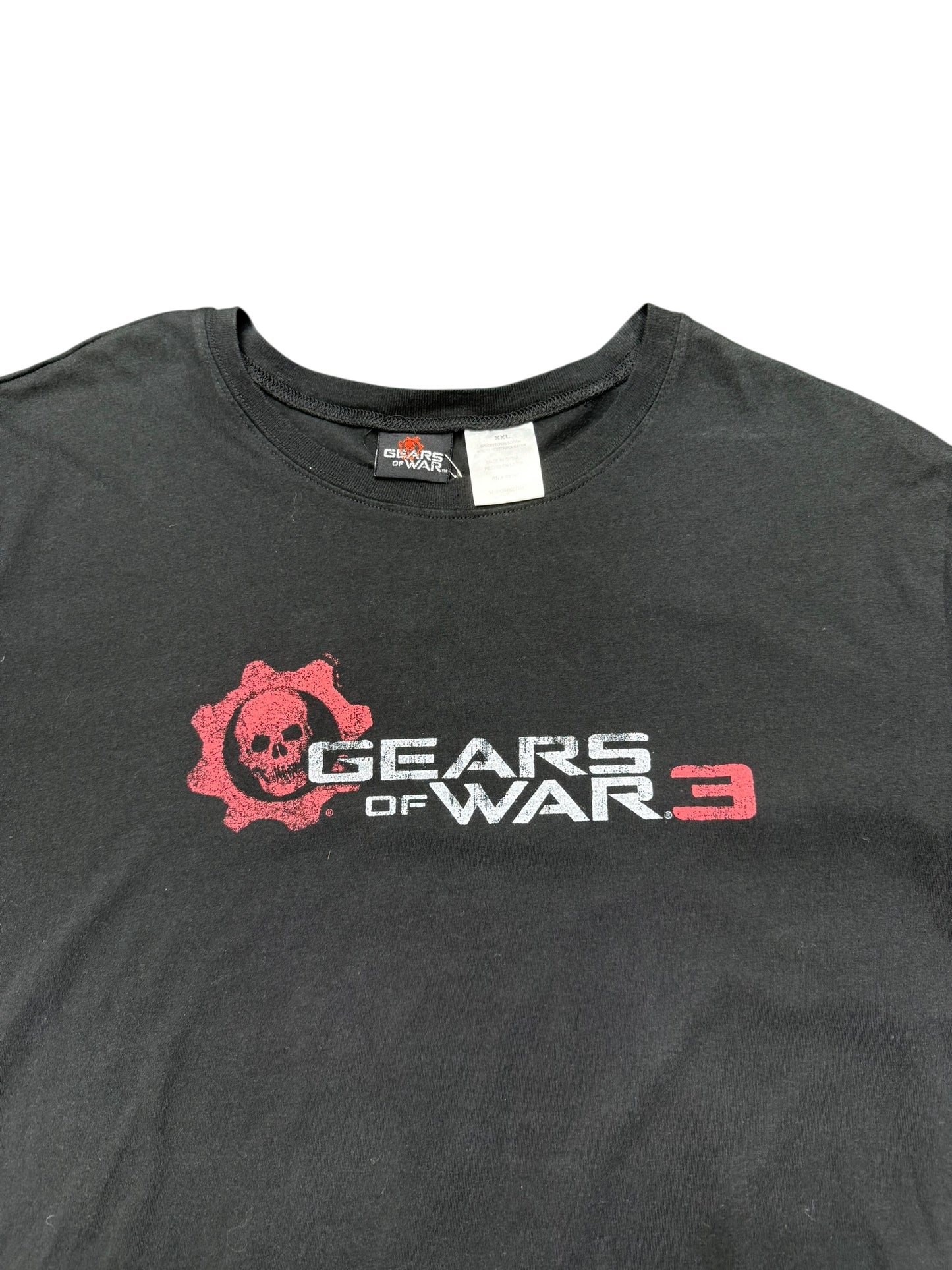 2011 Gears of War 3 Video Game Promo Graphic Print Tee Size XXL